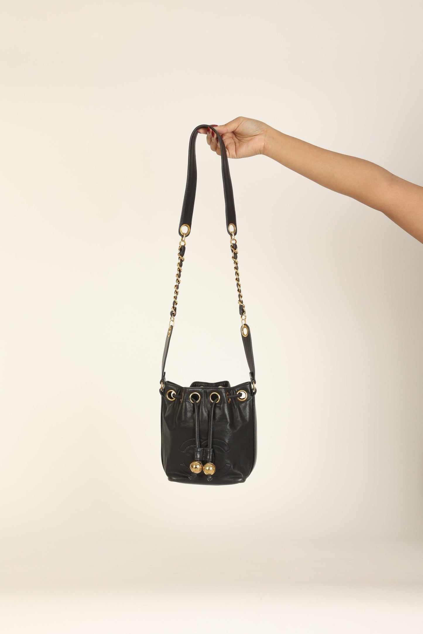 Chanel 1991 Lambskin Mini Bucket Bag