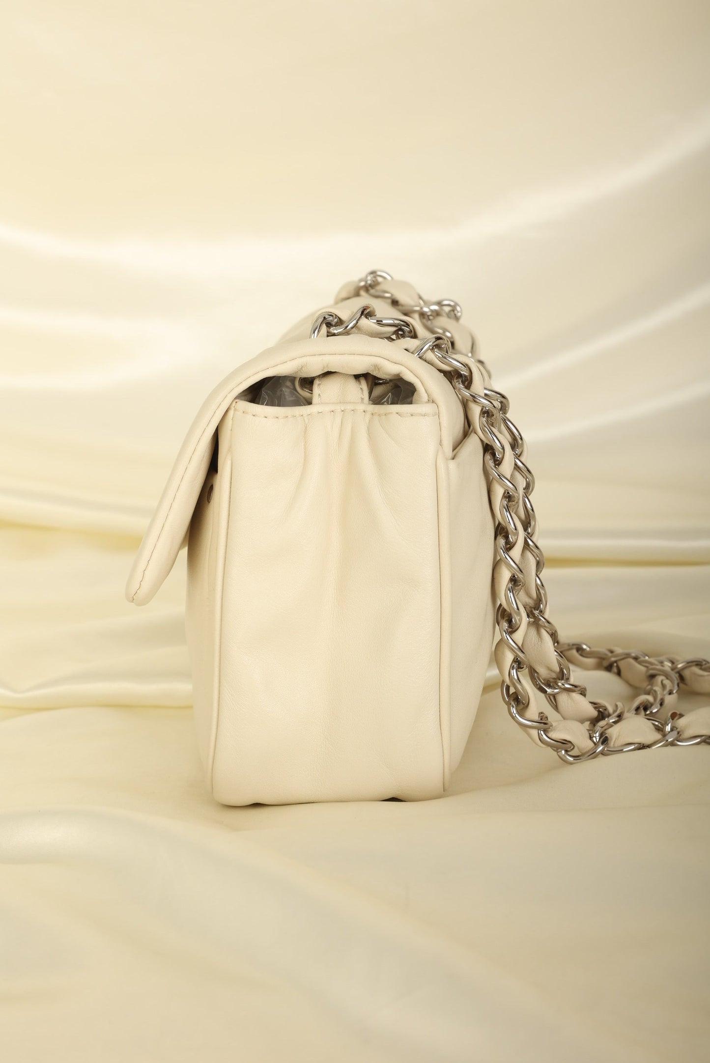 Chanel 2006 Calfskin Diagonal CC Flap Bag