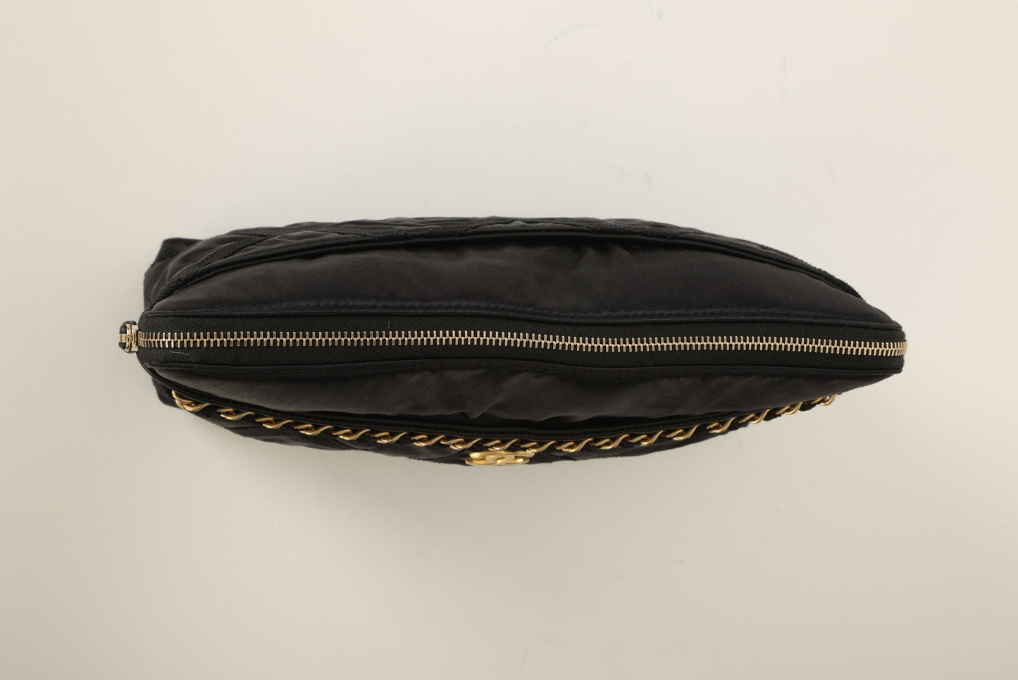 Chanel 2022 Satin Zip Clutch Tote