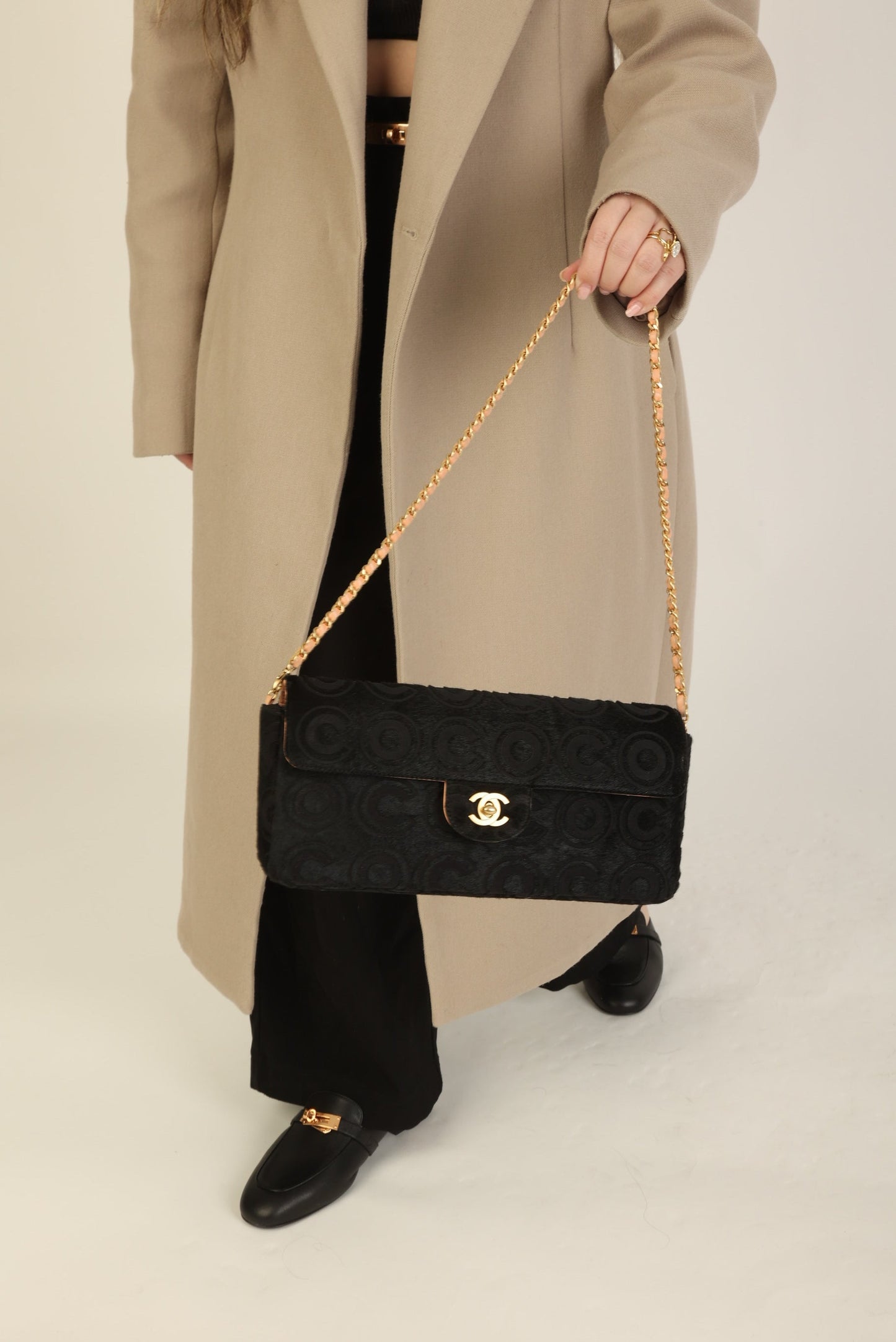 Chanel 2000 Ponyhair Coco East West Flap