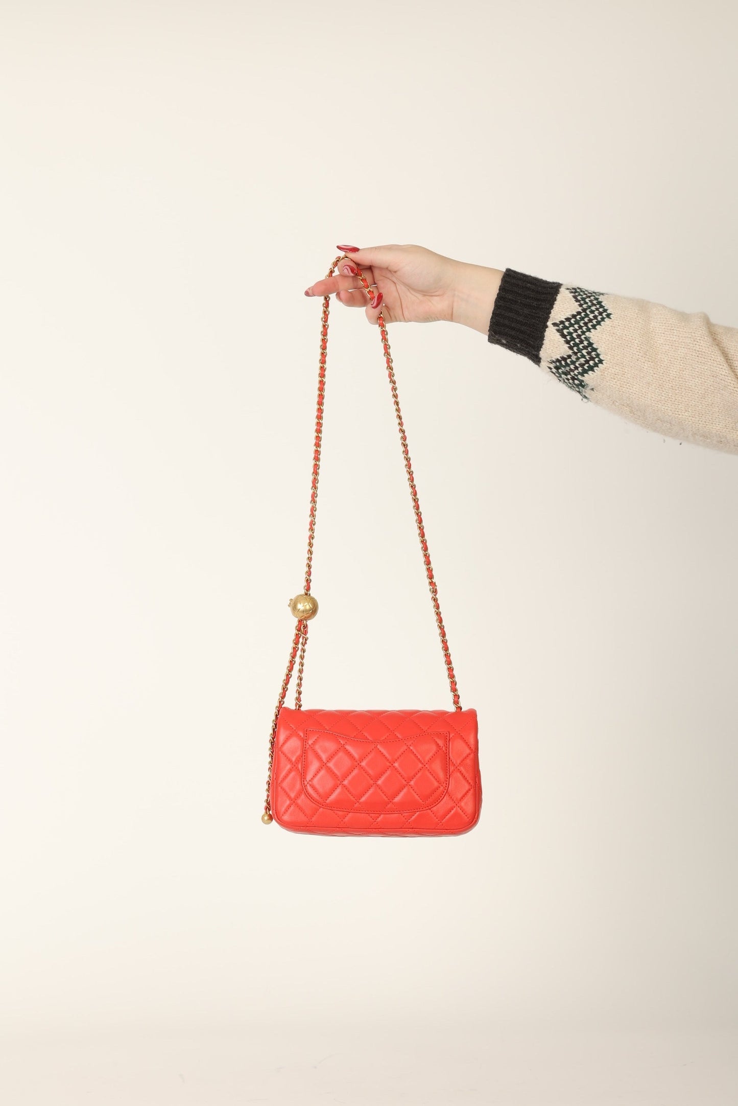 Chanel 2020 Lambskin Pearl Crush Mini Rectangle Flap