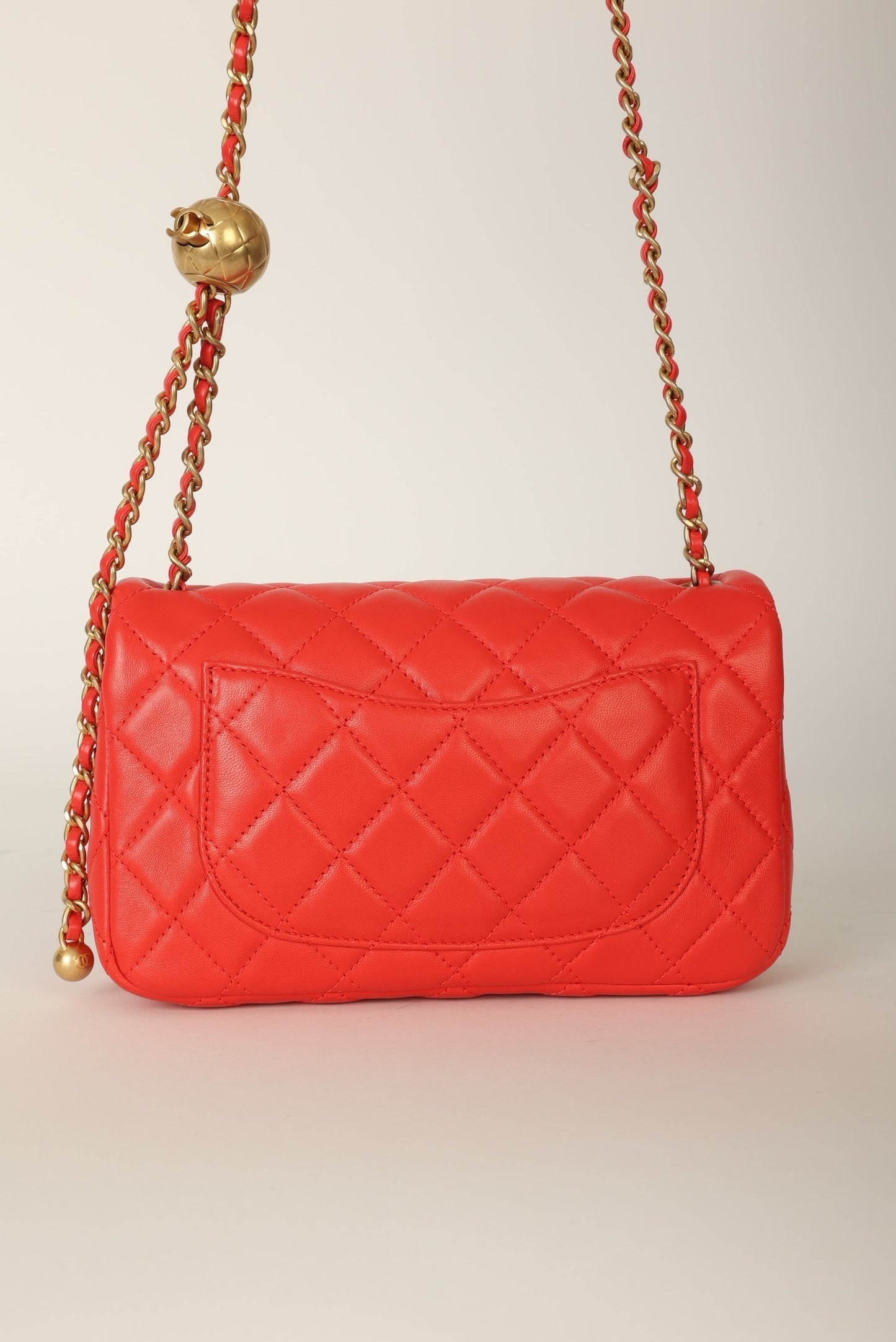 Chanel 2020 Lambskin Pearl Crush Mini Rectangle Flap