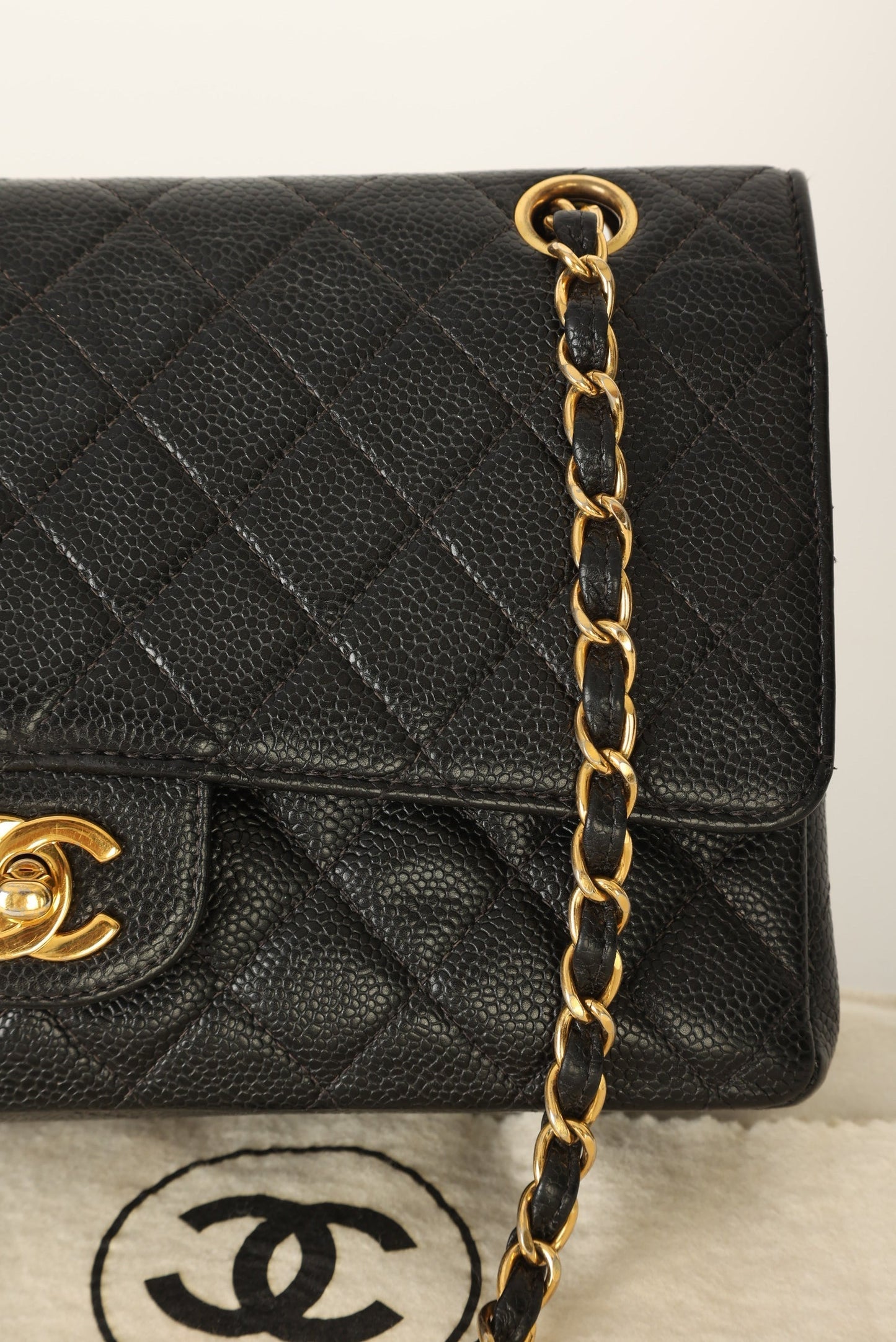 Chanel 1997 Caviar Medium Double Flap