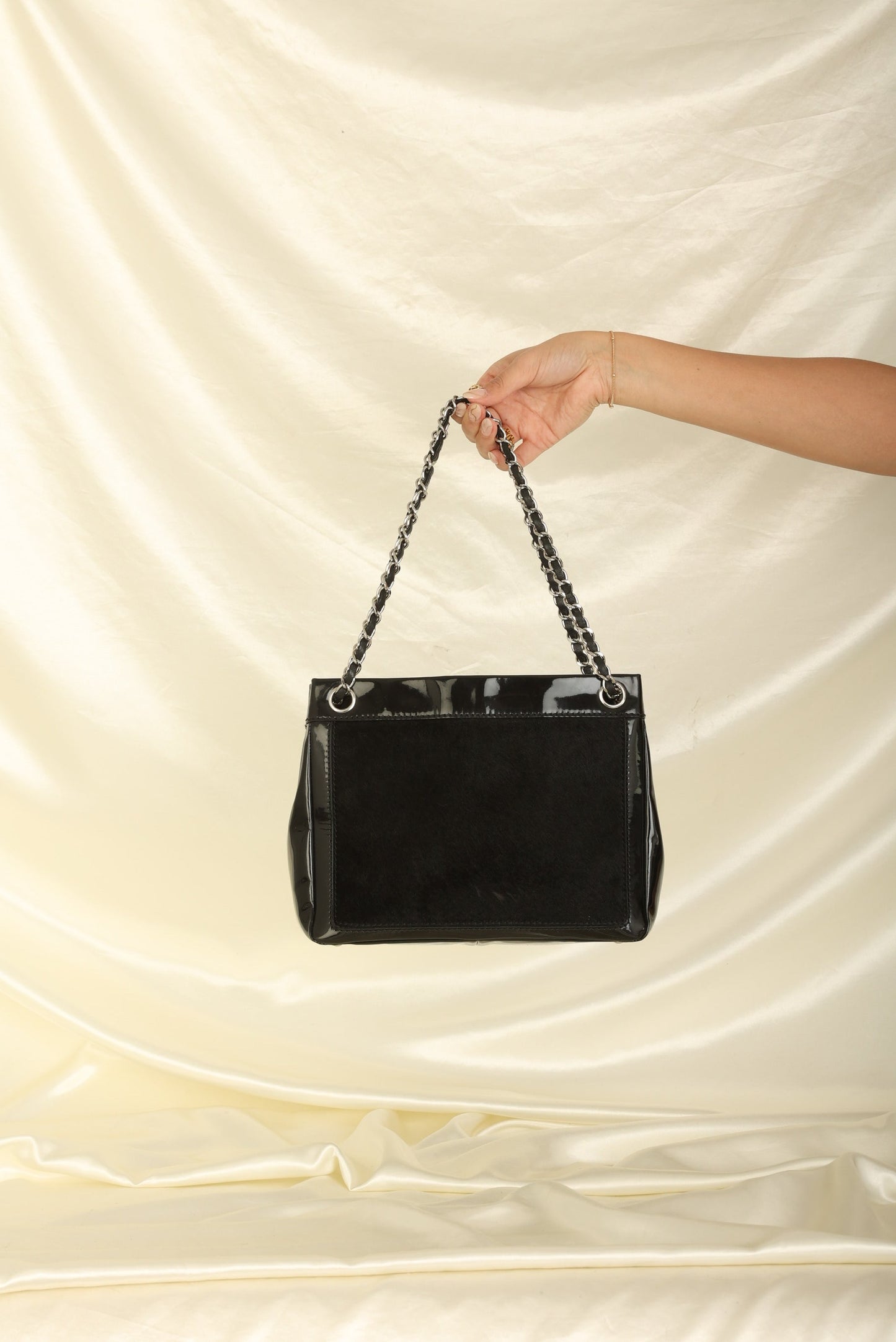 Chanel Pony Hair Patent Mini Tote