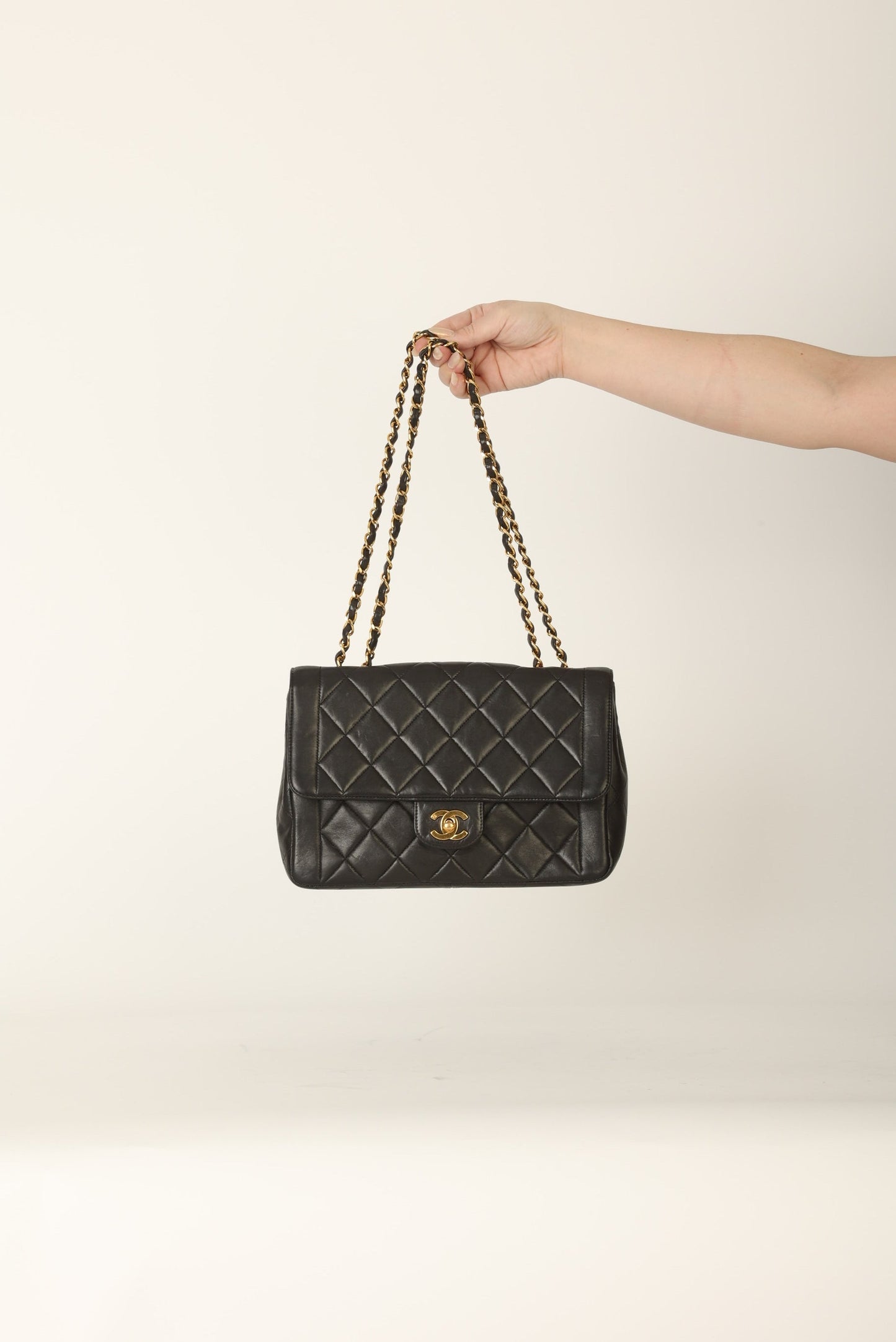 Chanel 1994 Lambskin Turnlock Single Flap
