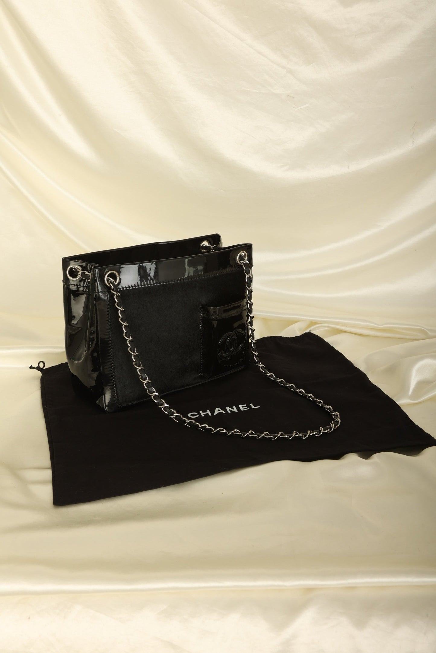 Chanel Pony Hair Patent Mini Tote