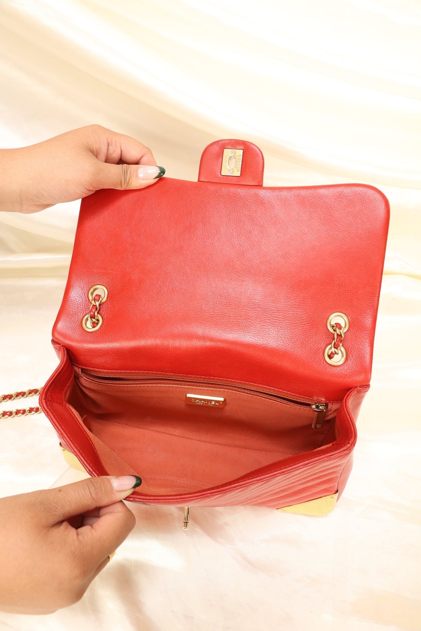 Chanel Rock the Corner Chevron Lambskin Half Flap