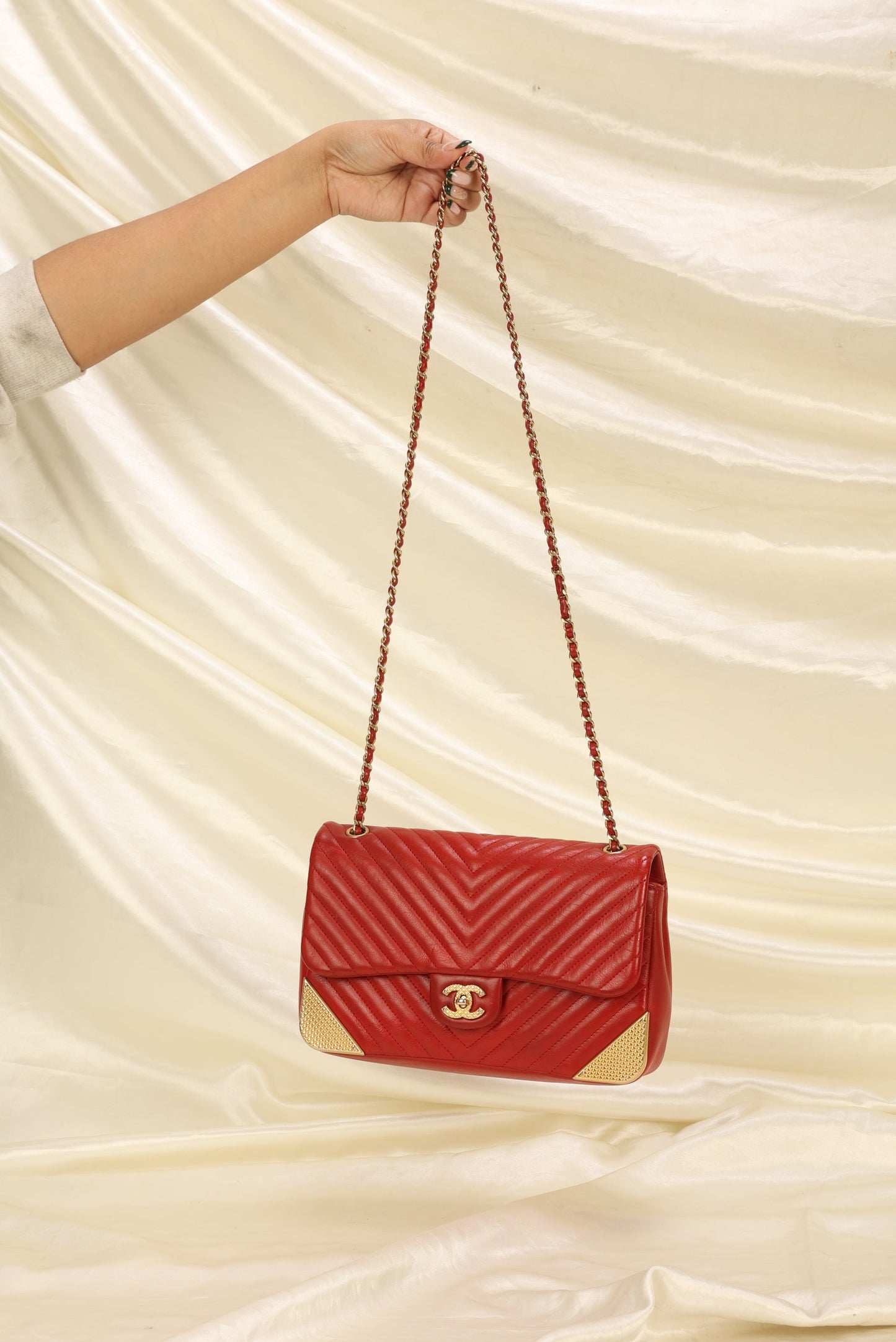 Chanel Rock the Corner Chevron Lambskin Half Flap