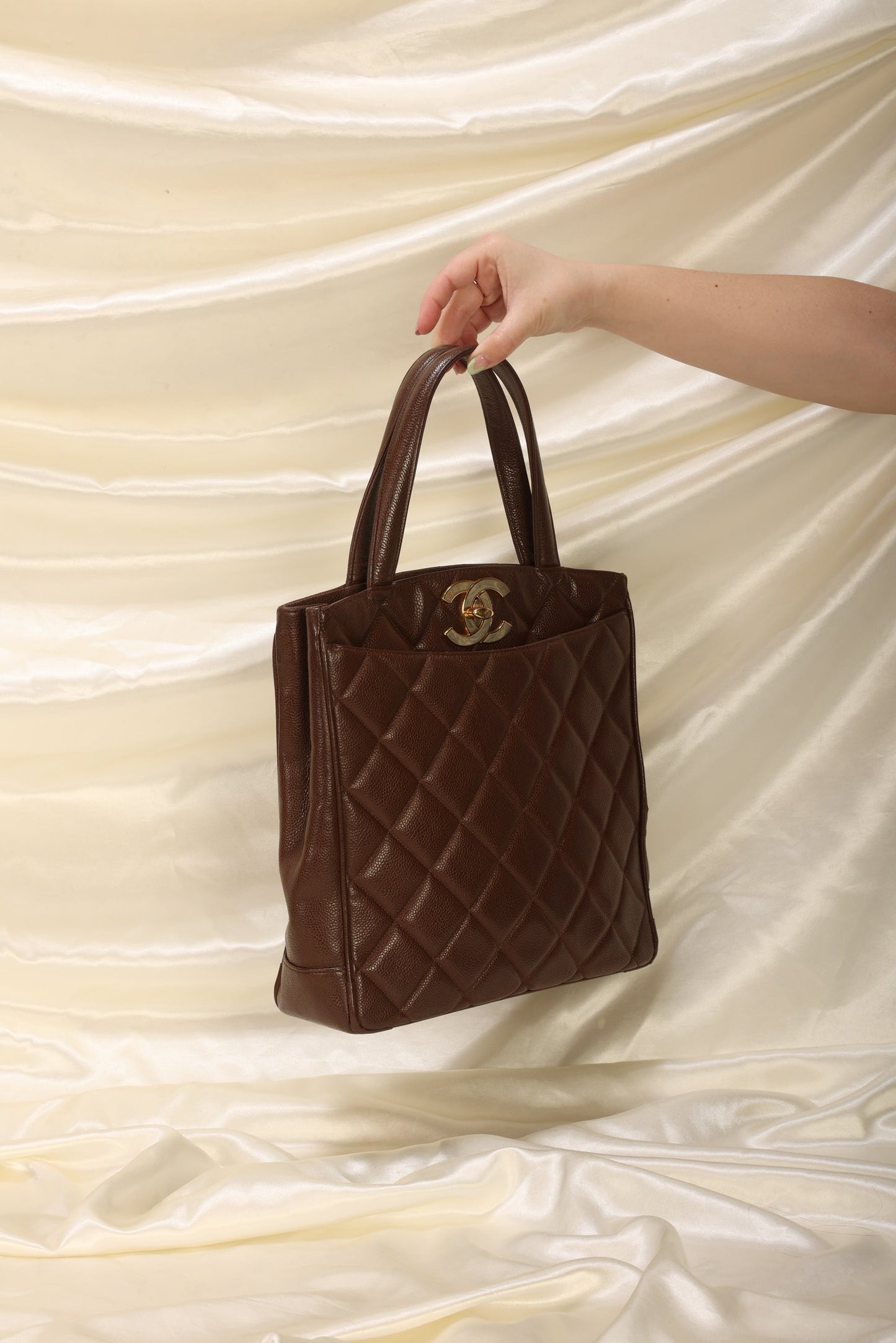 Chanel Caviar XL Logo Tote