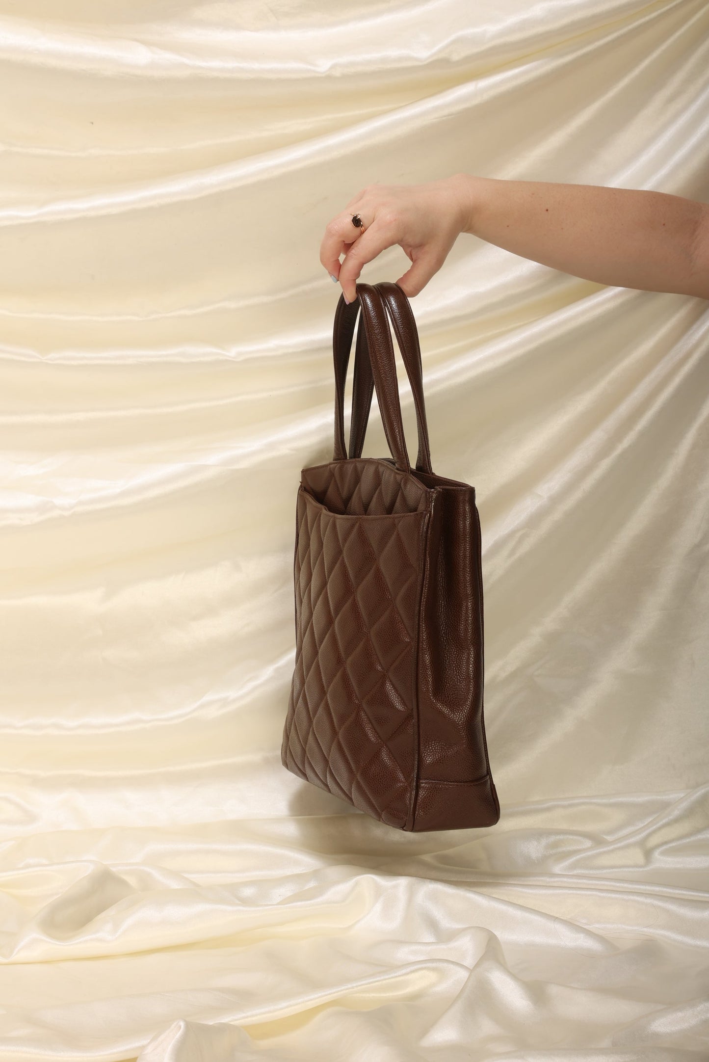Chanel Caviar XL Logo Tote