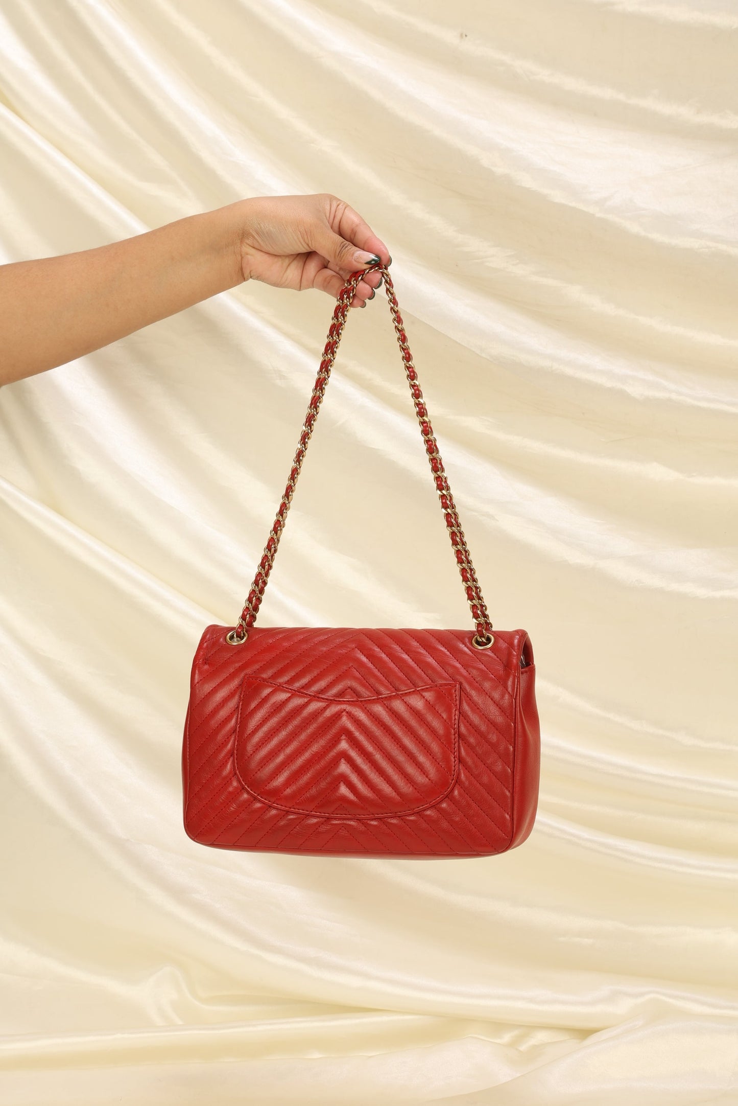 Chanel Rock the Corner Chevron Lambskin Half Flap