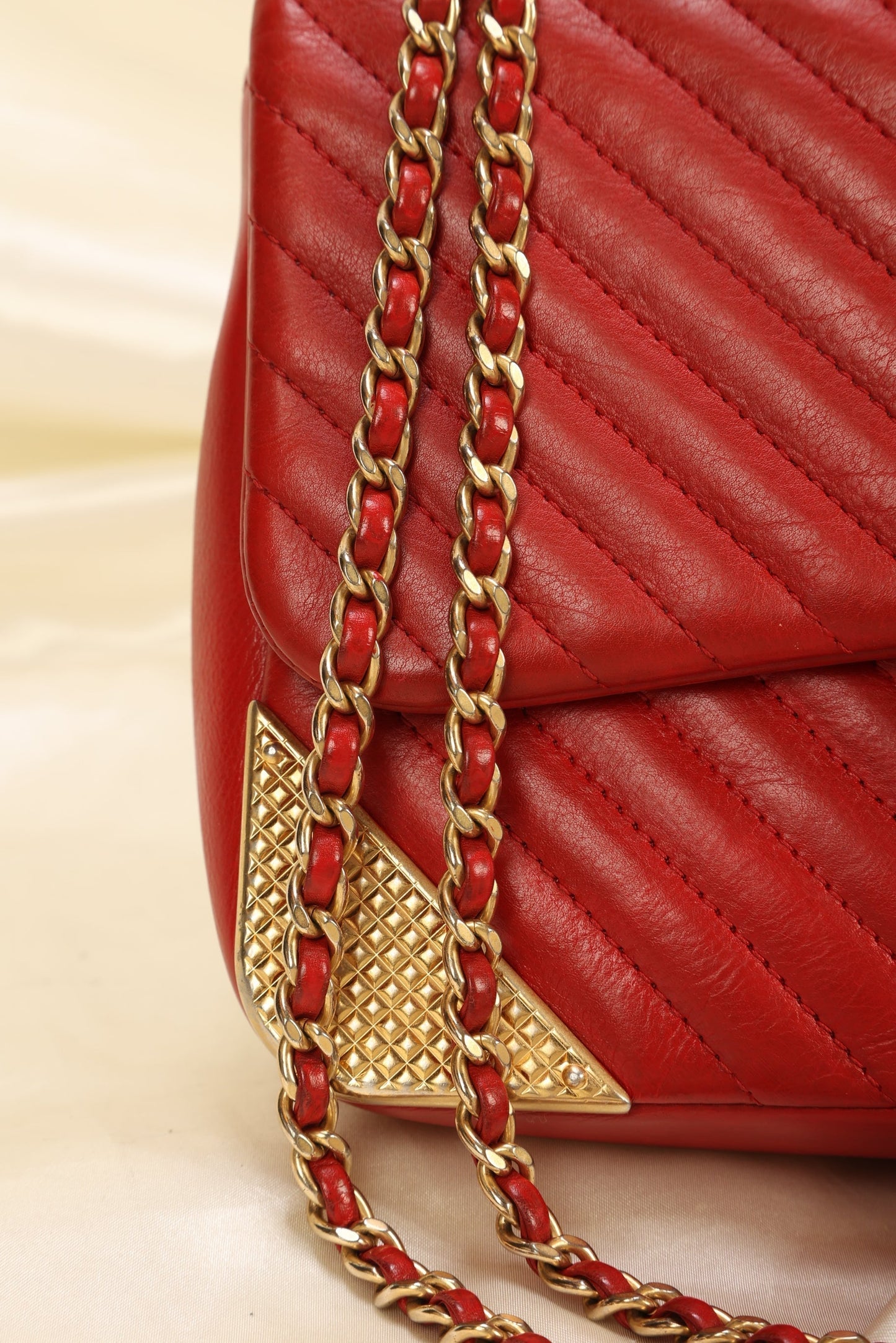 Chanel Rock the Corner Chevron Lambskin Half Flap