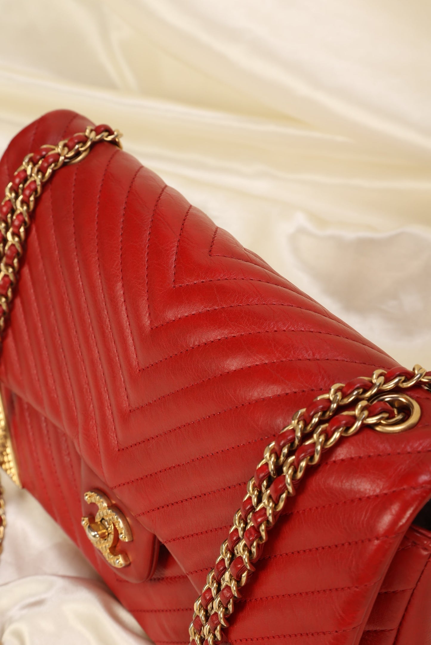 Chanel Rock the Corner Chevron Lambskin Half Flap