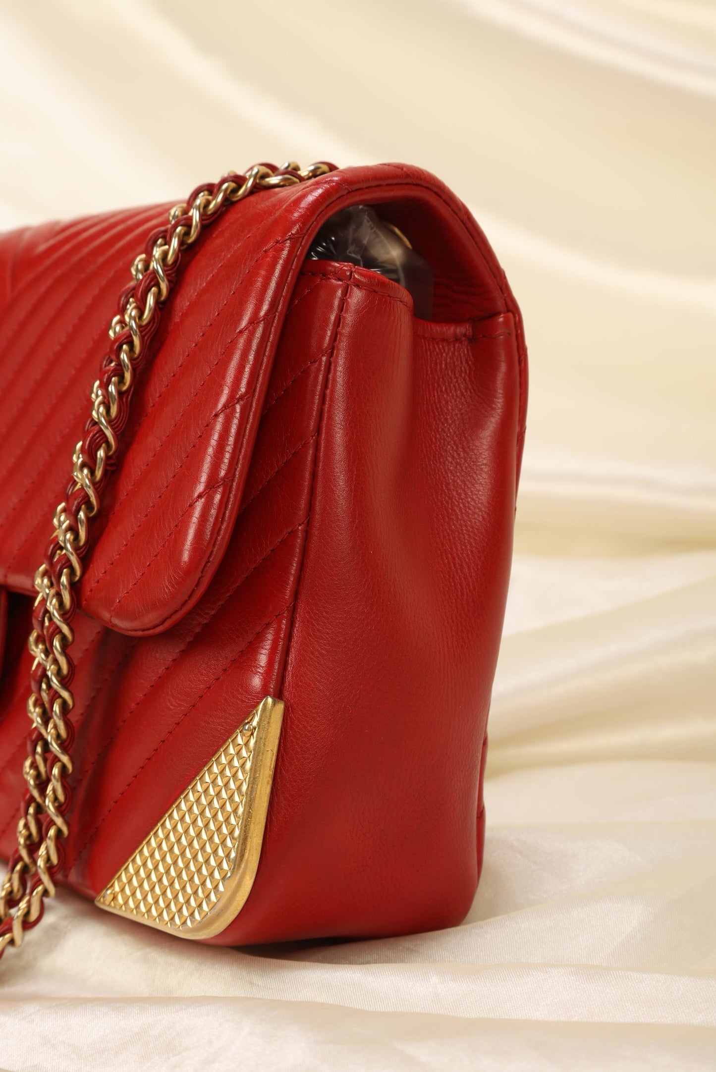 Chanel Rock the Corner Chevron Lambskin Half Flap