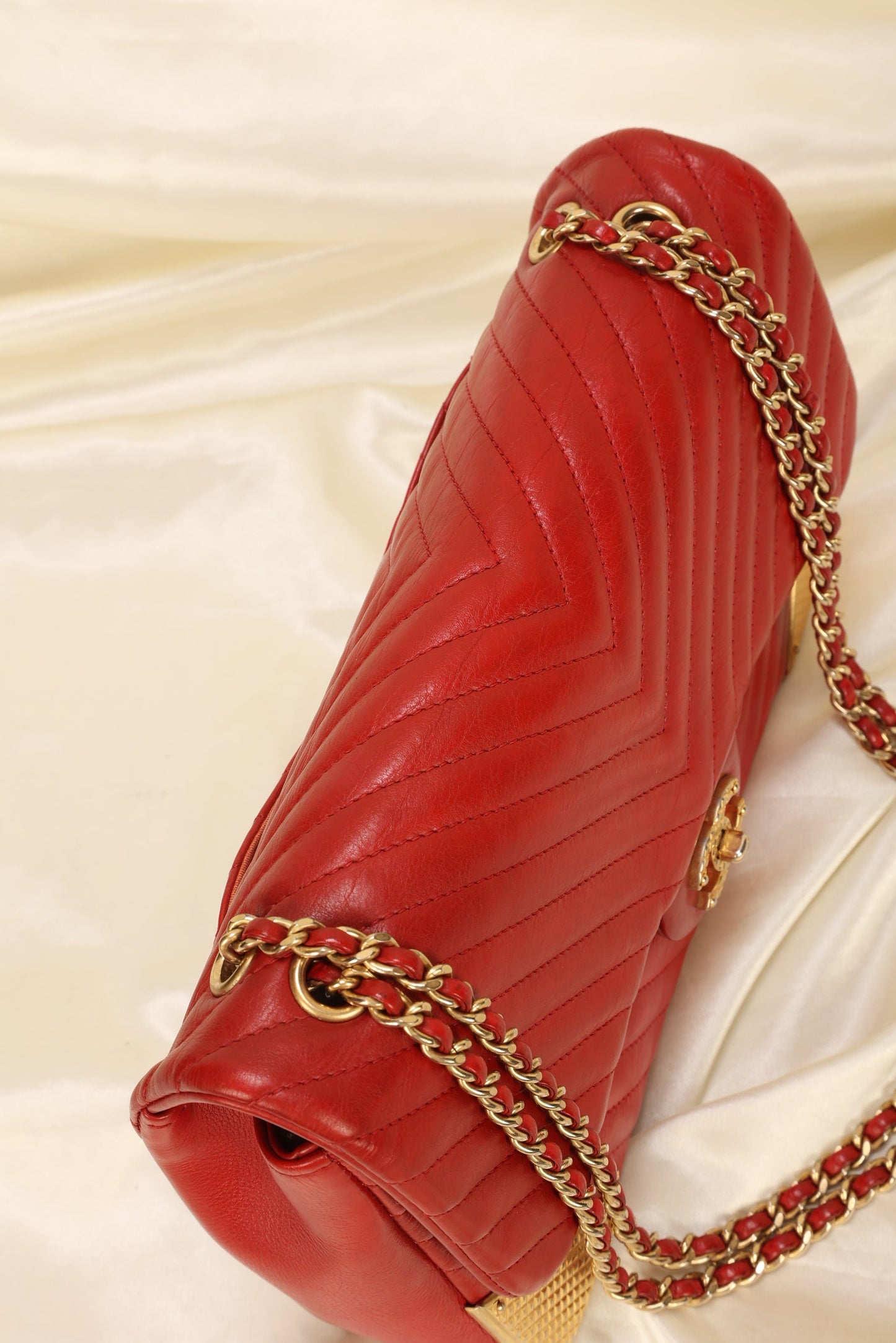 Chanel Rock the Corner Chevron Lambskin Half Flap