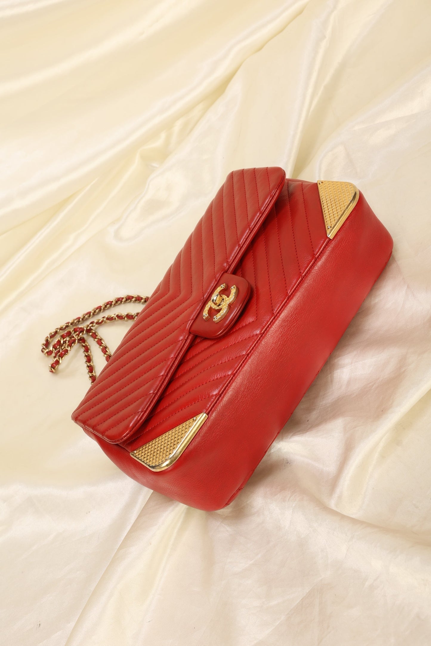 Chanel Rock the Corner Chevron Lambskin Half Flap