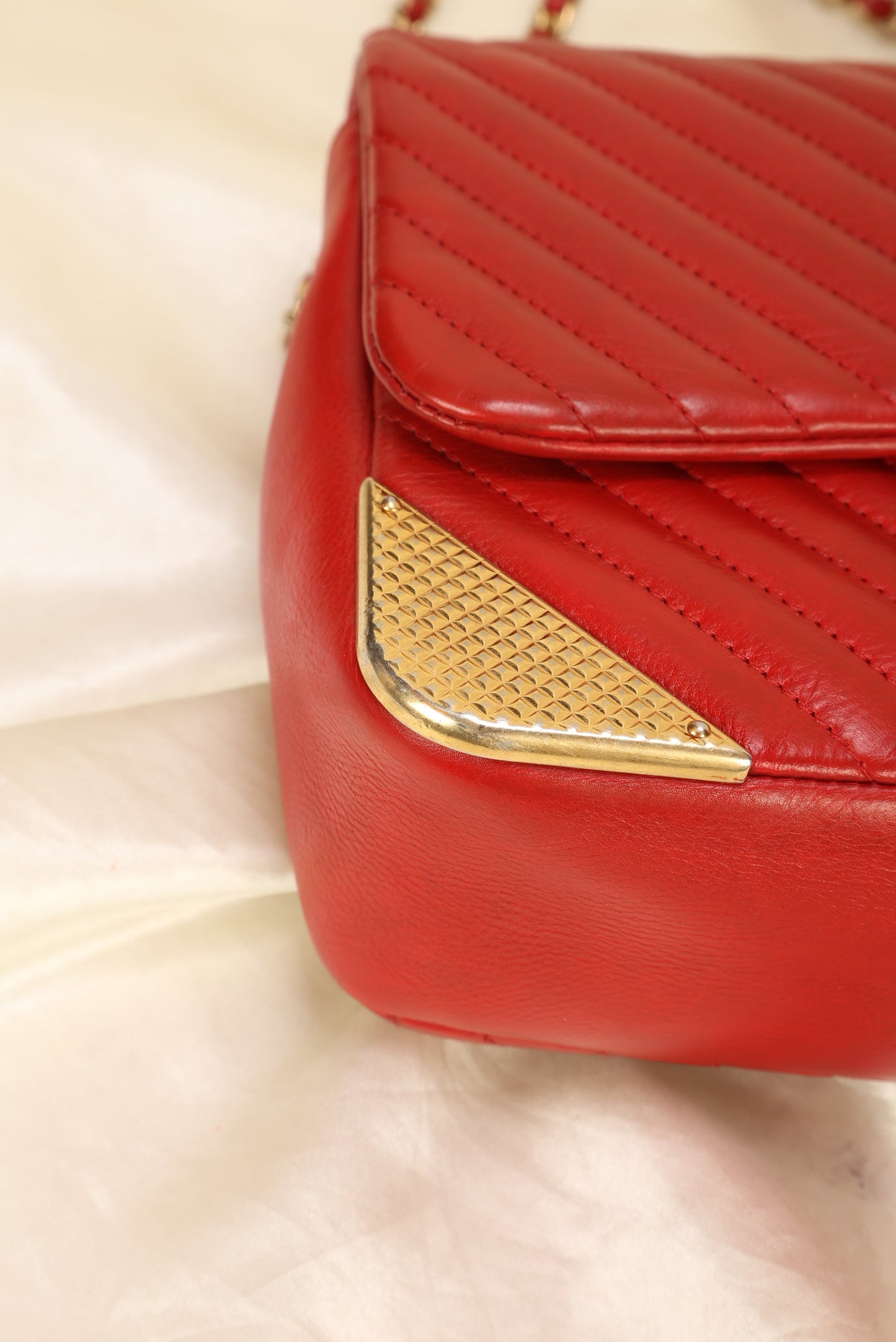 Chanel Rock the Corner Chevron Lambskin Half Flap
