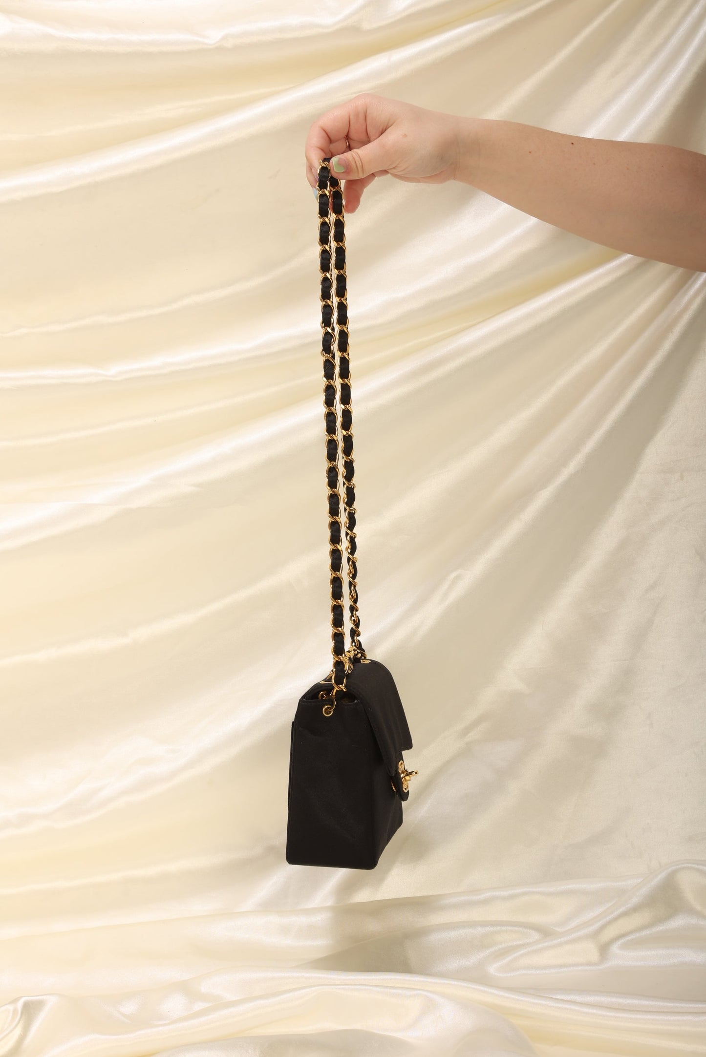 Extremely Rare Chanel Satin Mini Half Flap