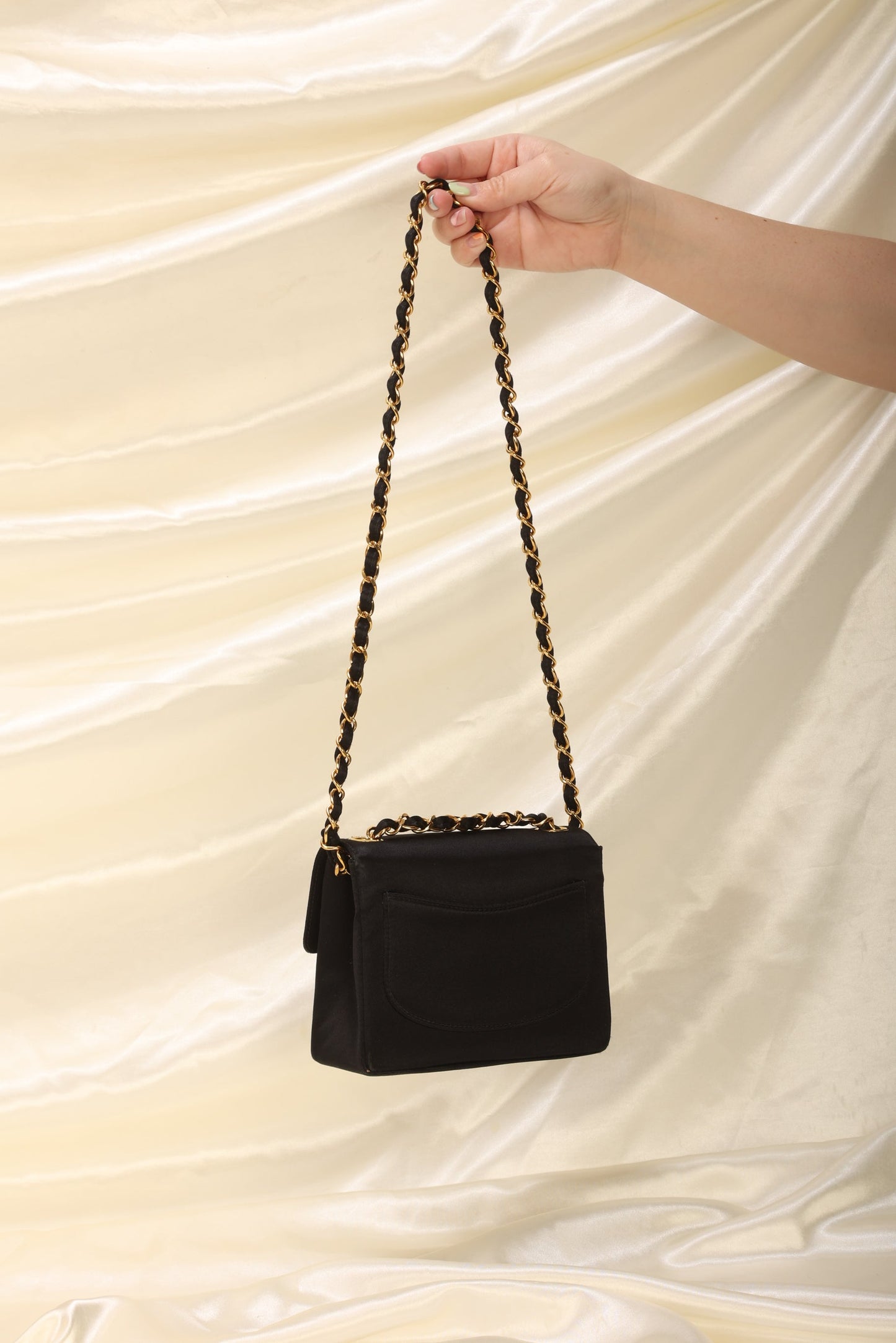 Extremely Rare Chanel Satin Mini Half Flap