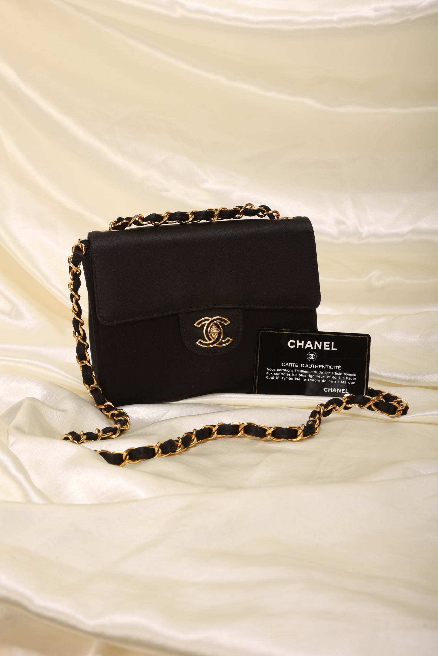 Extremely Rare Chanel Satin Mini Half Flap