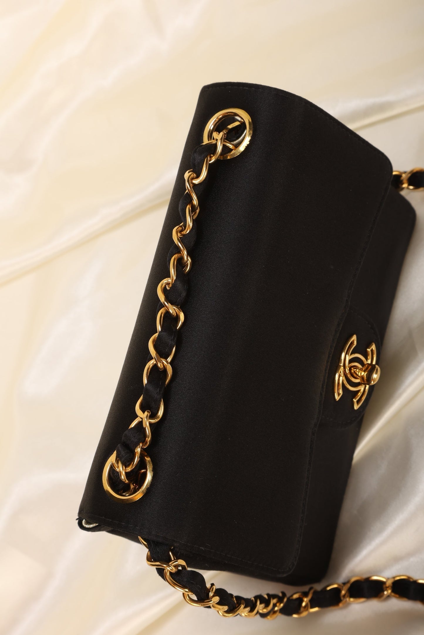 Extremely Rare Chanel Satin Mini Half Flap