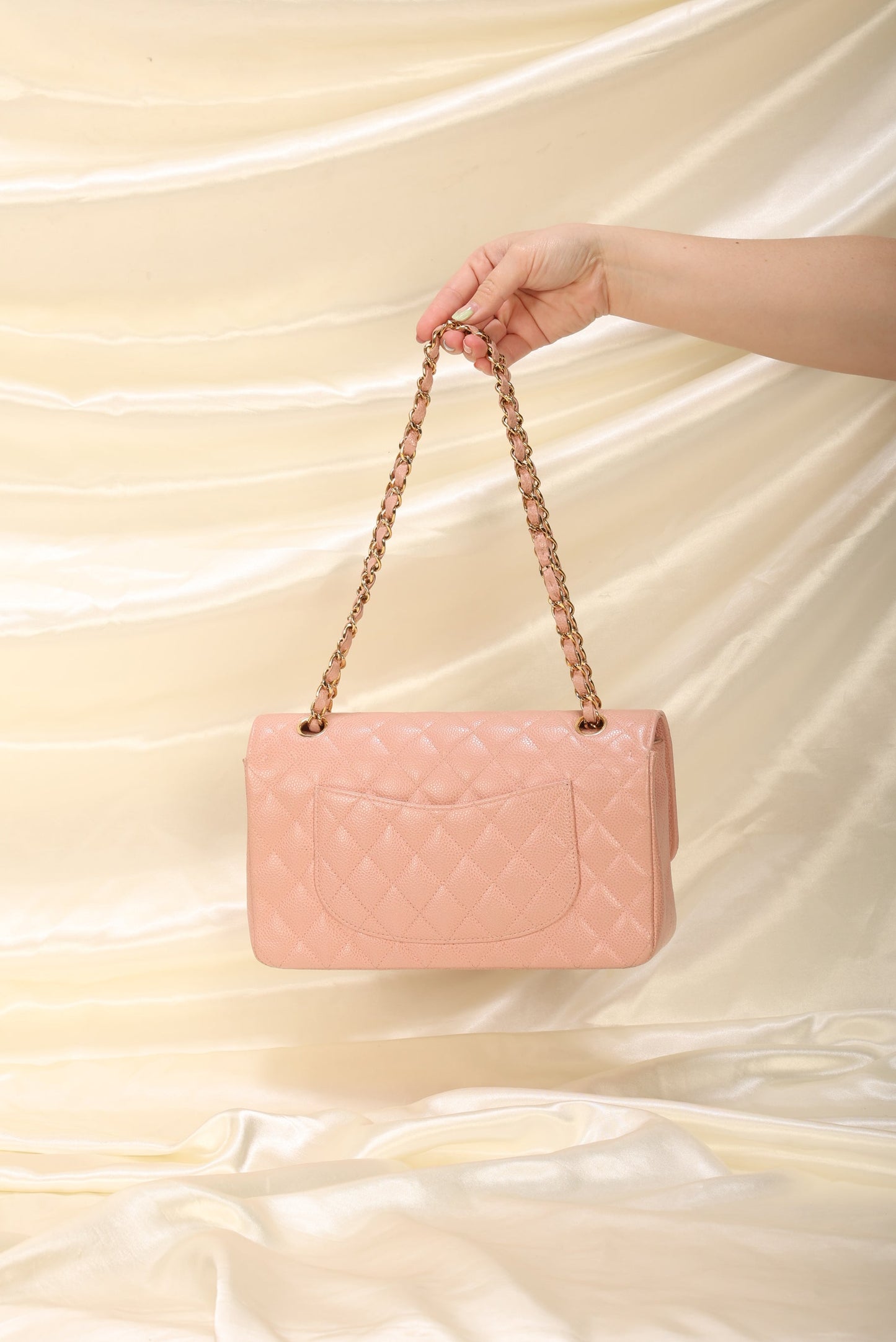 Extremely Rare 2004 Chanel Caviar Pink Double Flap