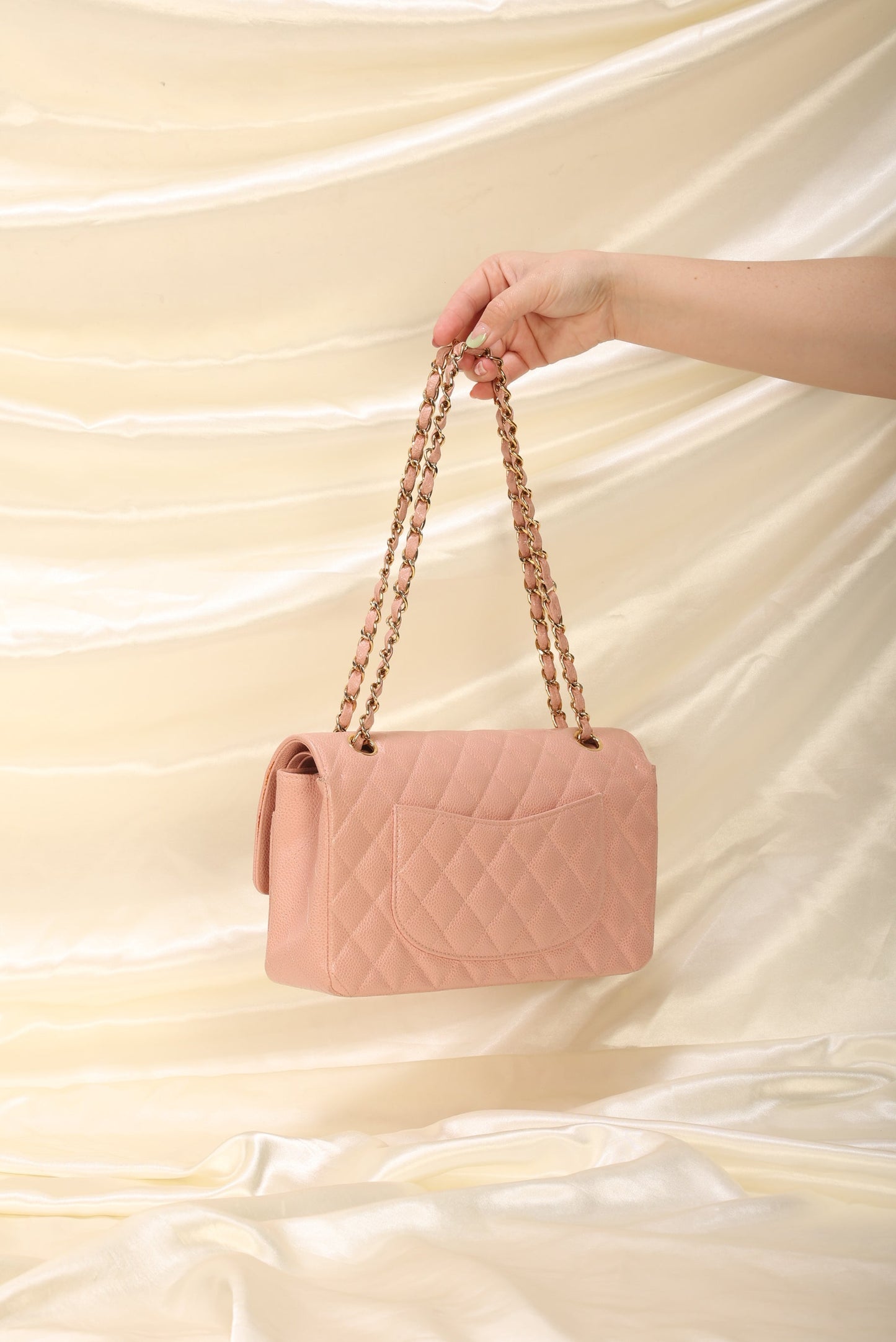 Extremely Rare 2004 Chanel Caviar Pink Double Flap