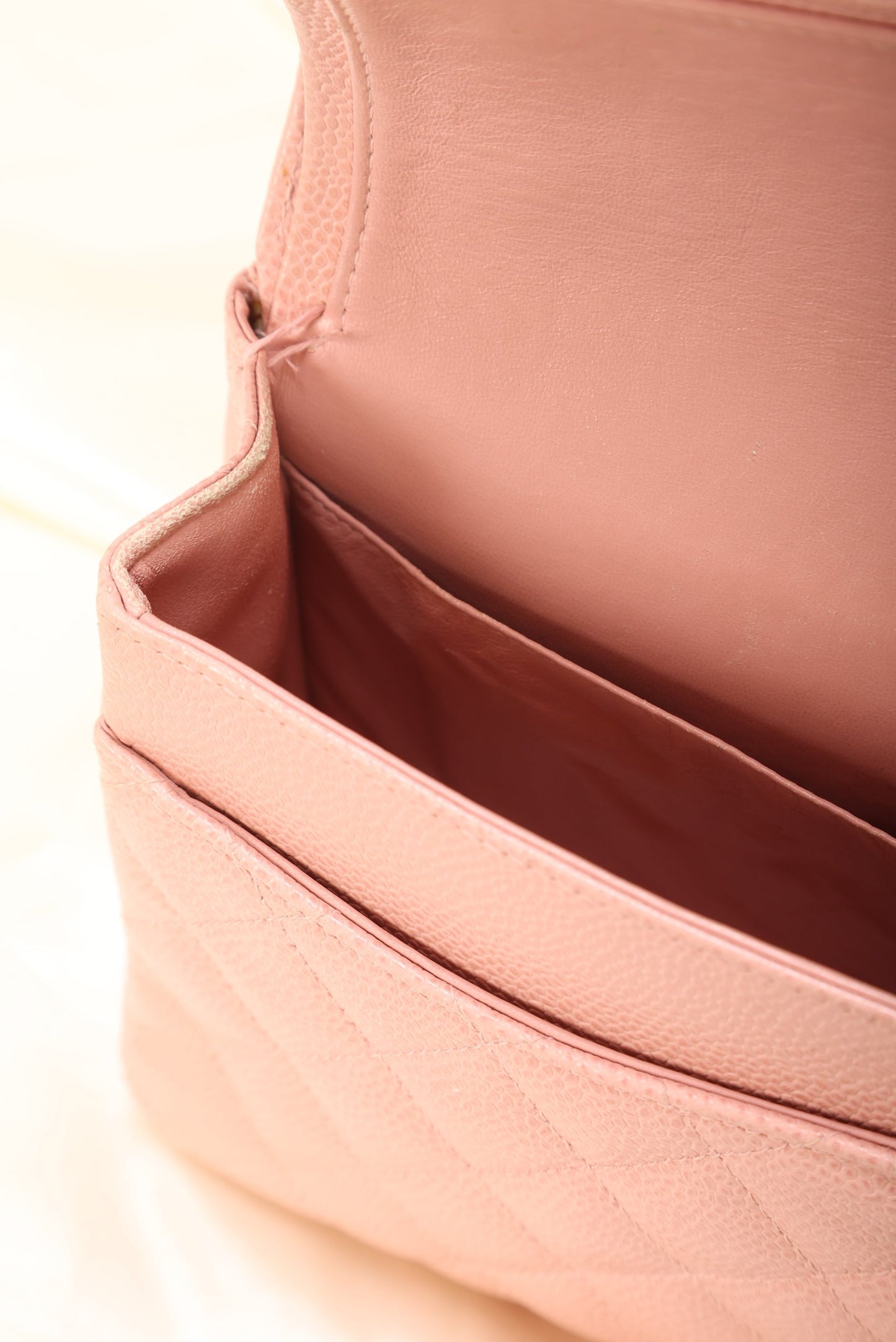 Extremely Rare 2004 Chanel Caviar Pink Double Flap