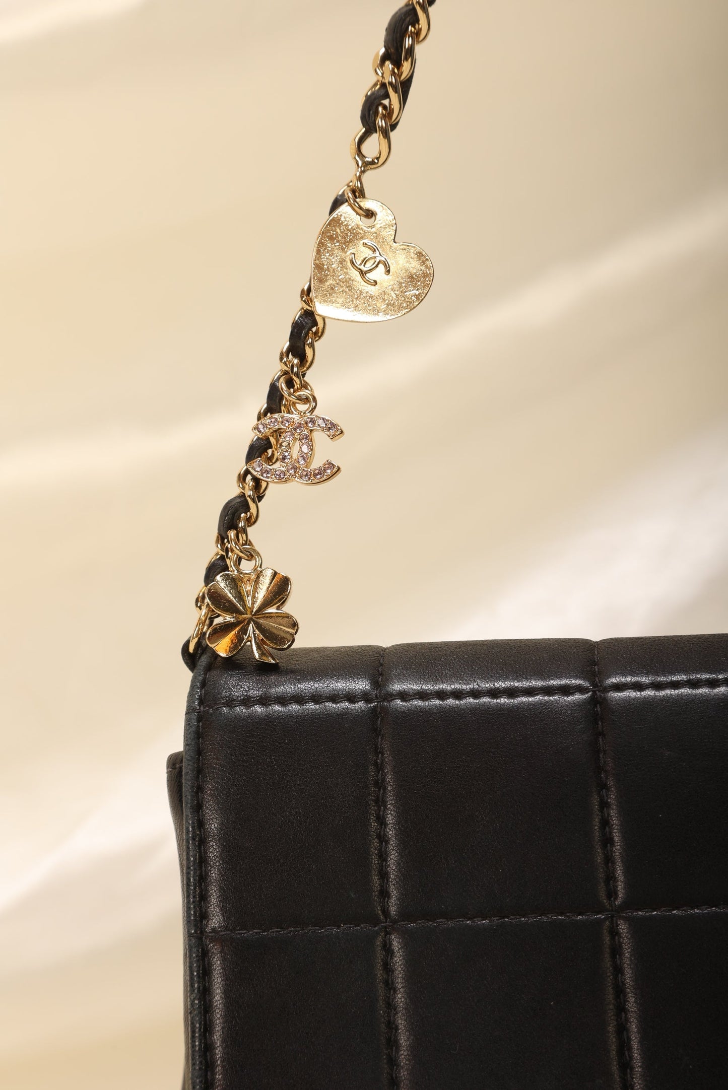 Extremely Rare Chanel Lambskin Charm Chocolate Bar