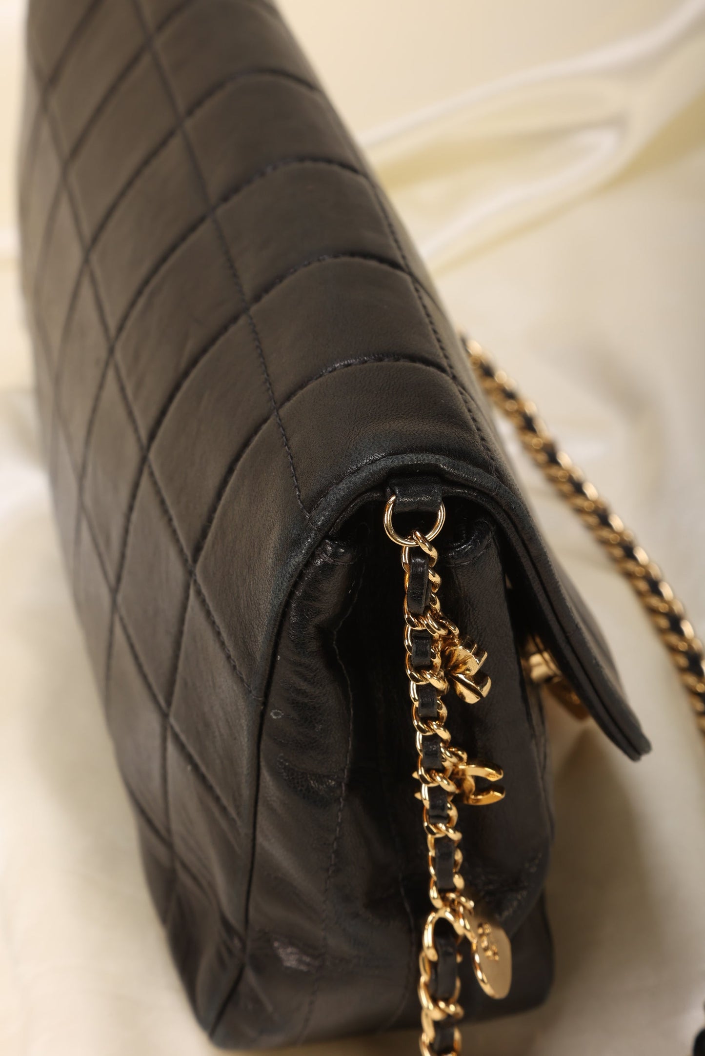 Extremely Rare Chanel Lambskin Charm Chocolate Bar