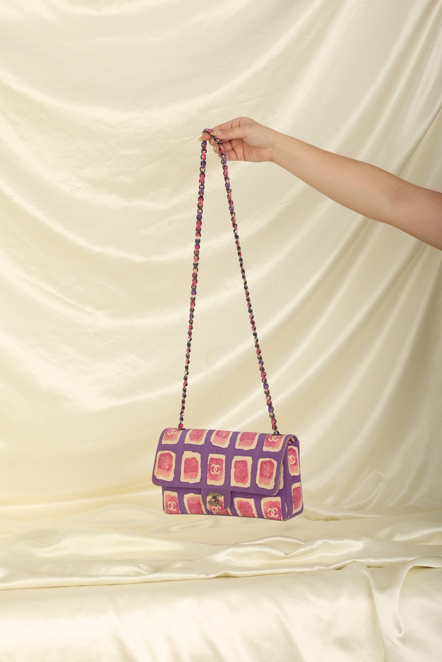 Extremely Rare Chanel Canvas Watercolor Single Flap