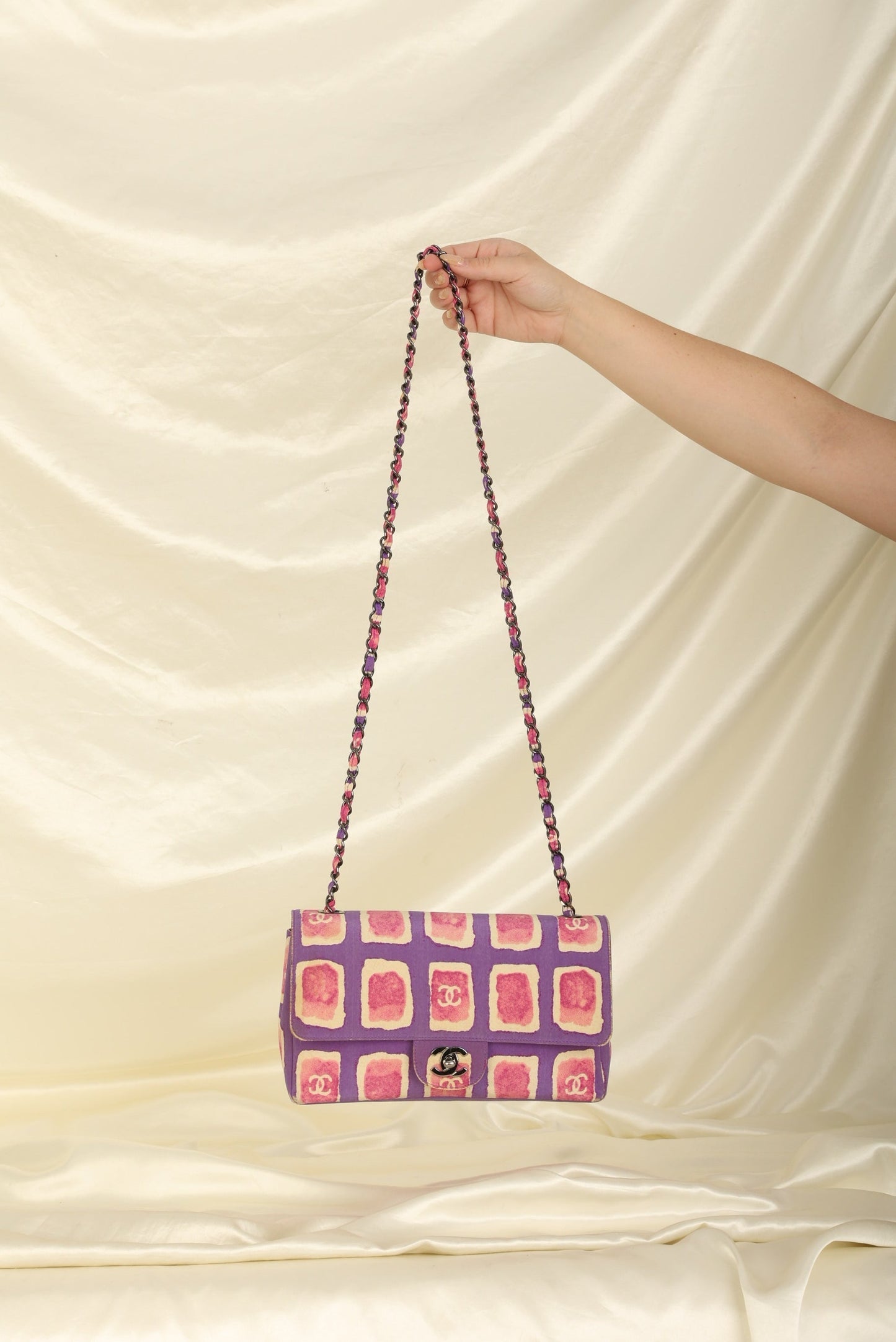 Extremely Rare Chanel Canvas Watercolor Single Flap