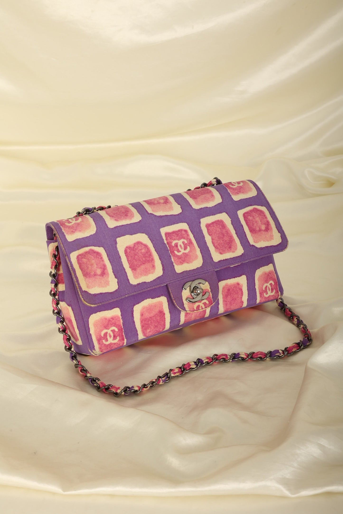 Extremely Rare Chanel Canvas Watercolor Single Flap