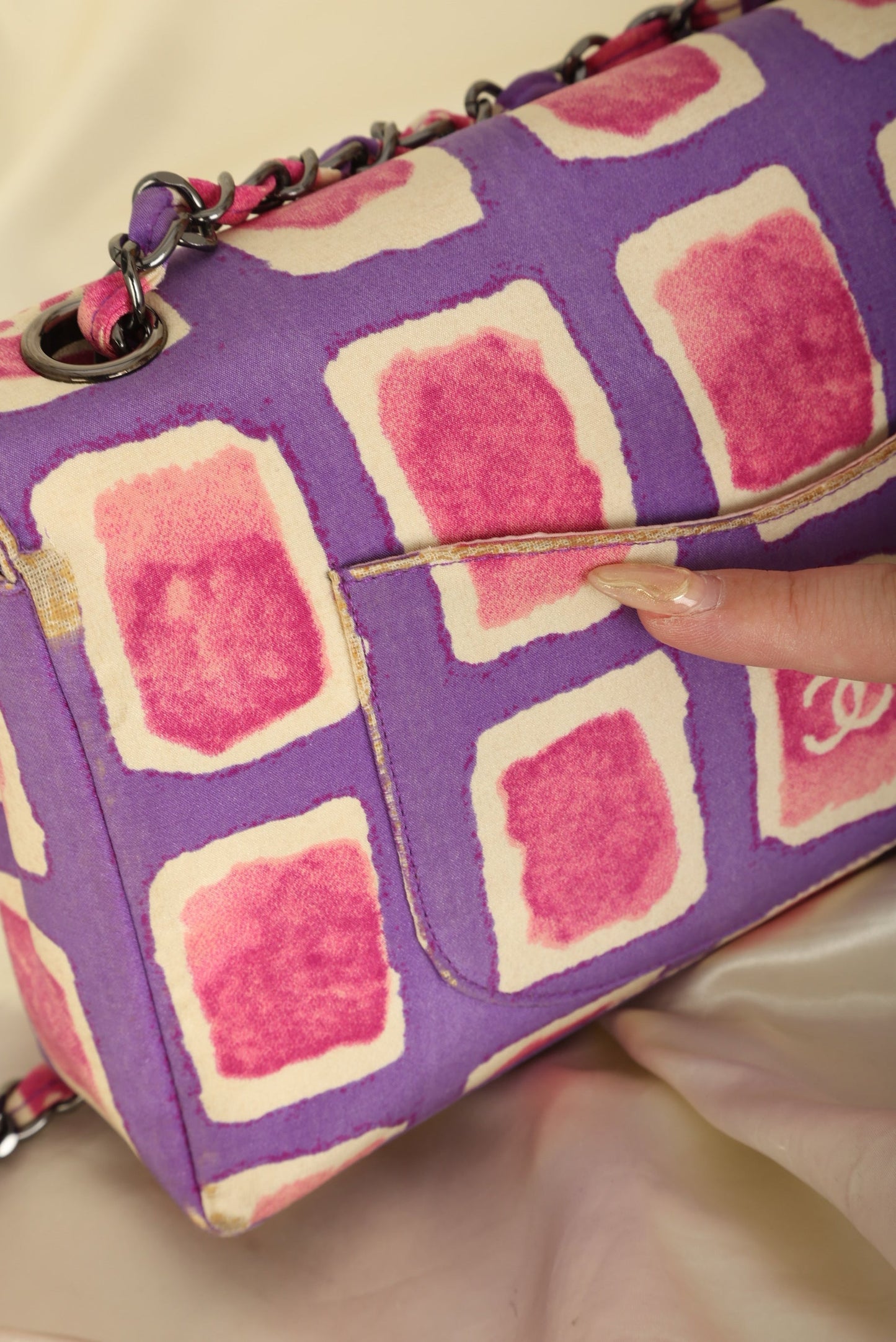 Extremely Rare Chanel Canvas Watercolor Single Flap