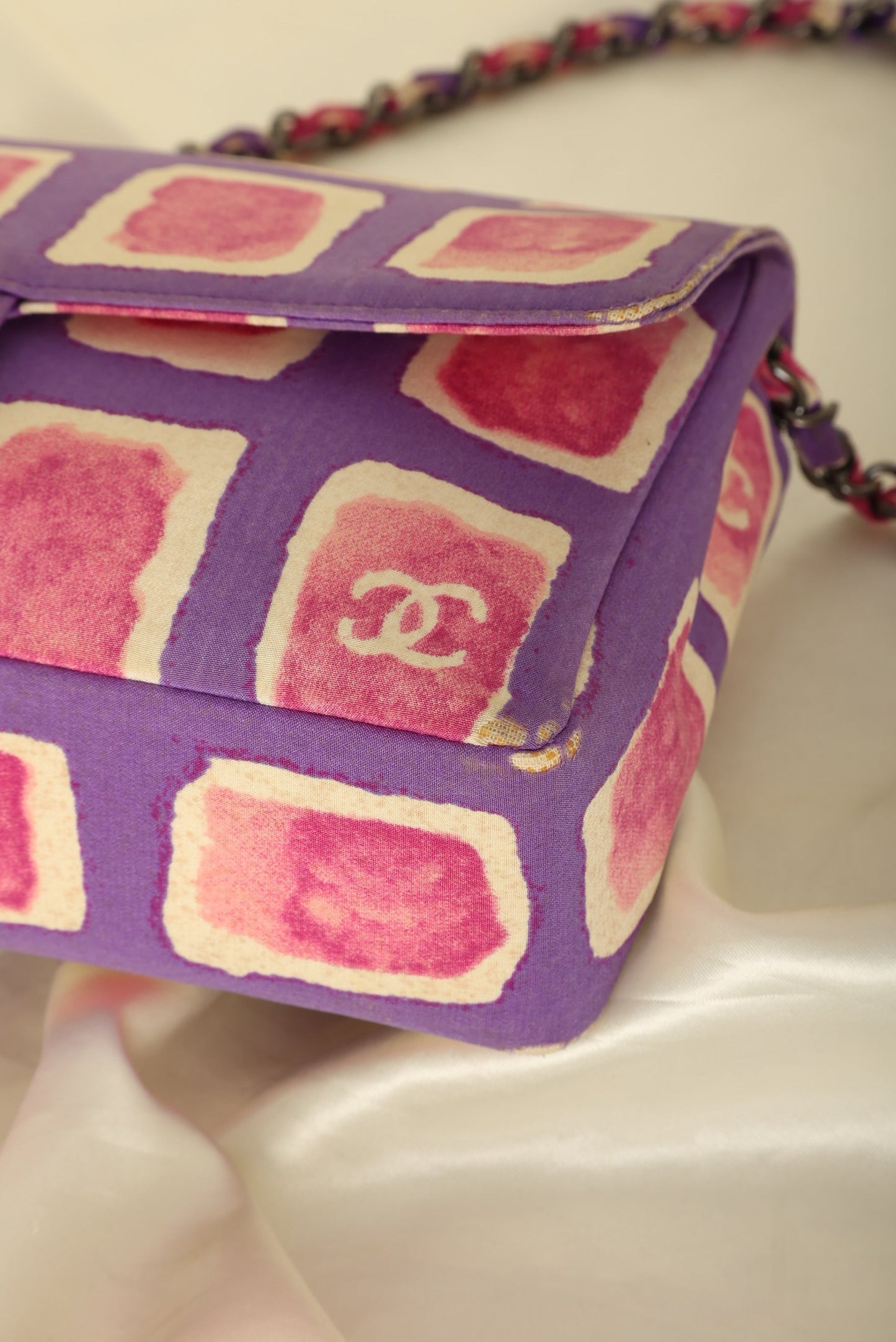 Extremely Rare Chanel Canvas Watercolor Single Flap