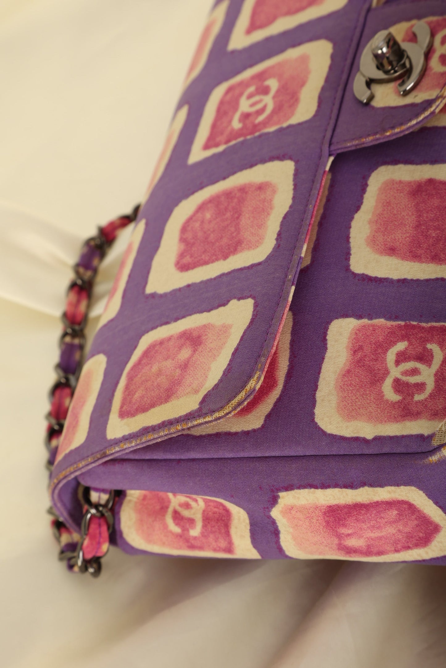 Extremely Rare Chanel Canvas Watercolor Single Flap