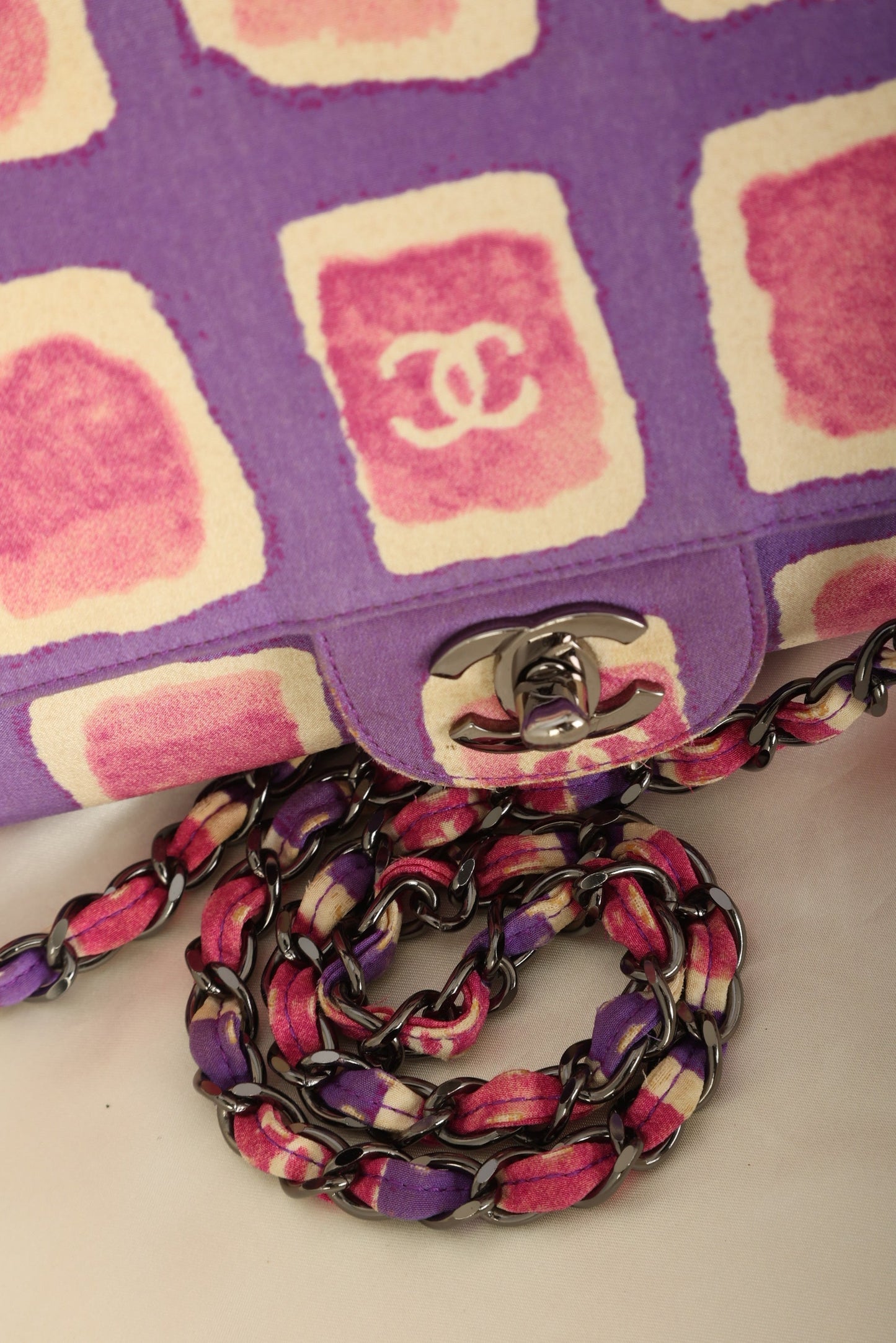 Extremely Rare Chanel Canvas Watercolor Single Flap