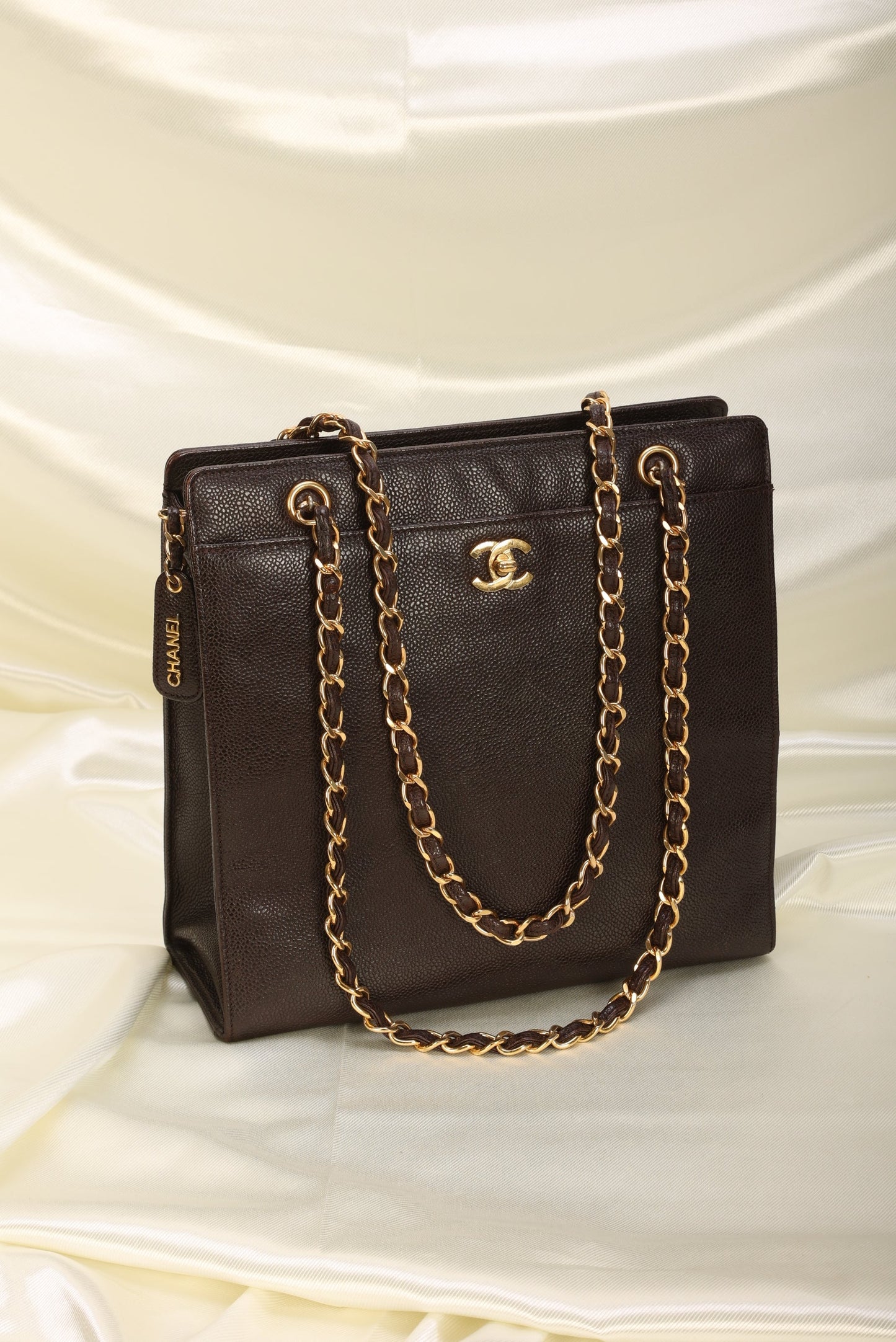 Chanel Caviar Turnlock Tote