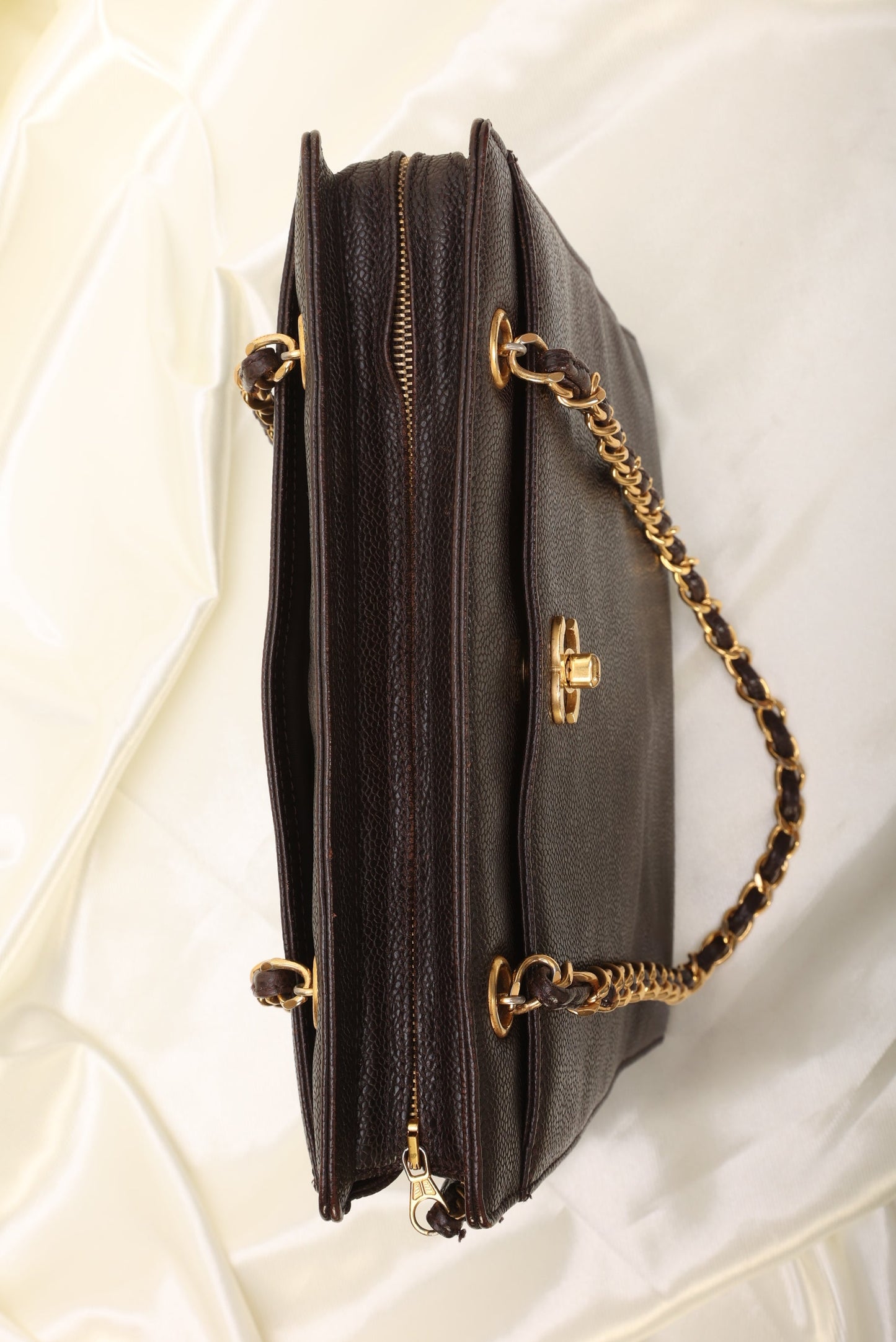 Chanel Caviar Turnlock Tote