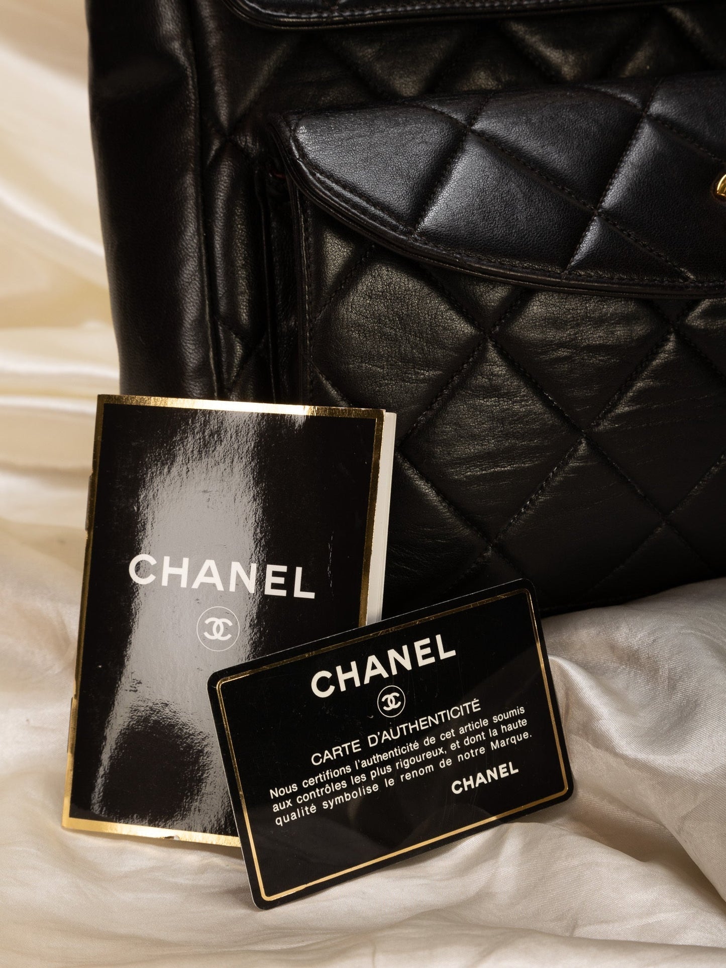 Extremely Rare Chanel Lambskin Double Turnlock Shoulder Bag