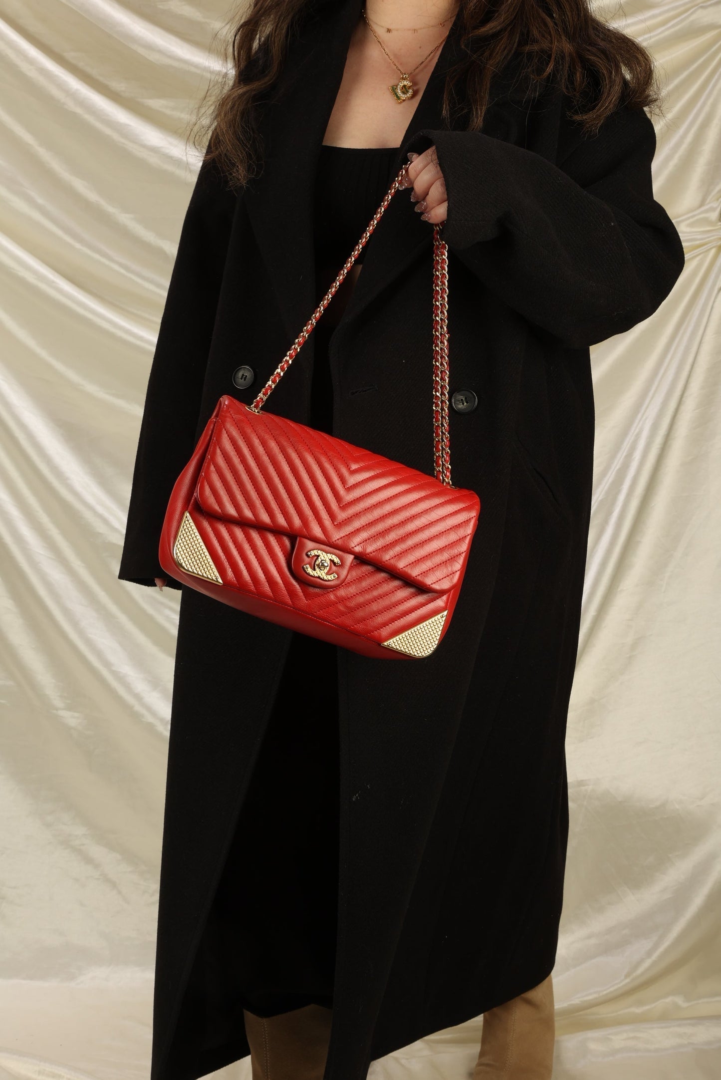 Chanel Rock the Corner Chevron Lambskin Half Flap
