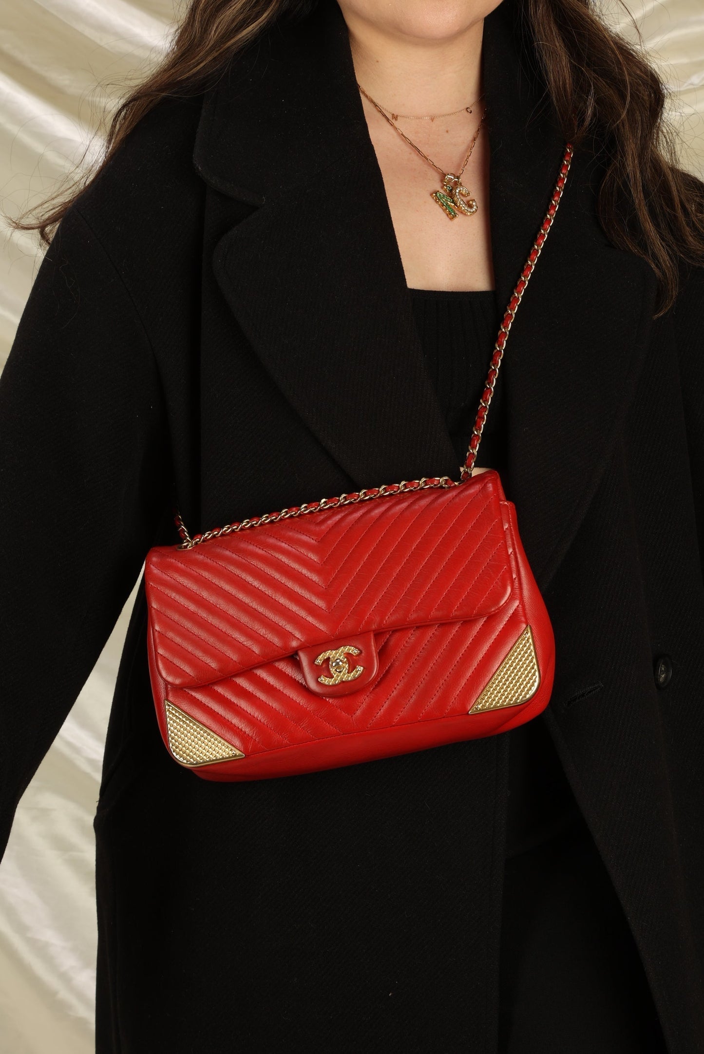 Chanel Rock the Corner Chevron Lambskin Half Flap