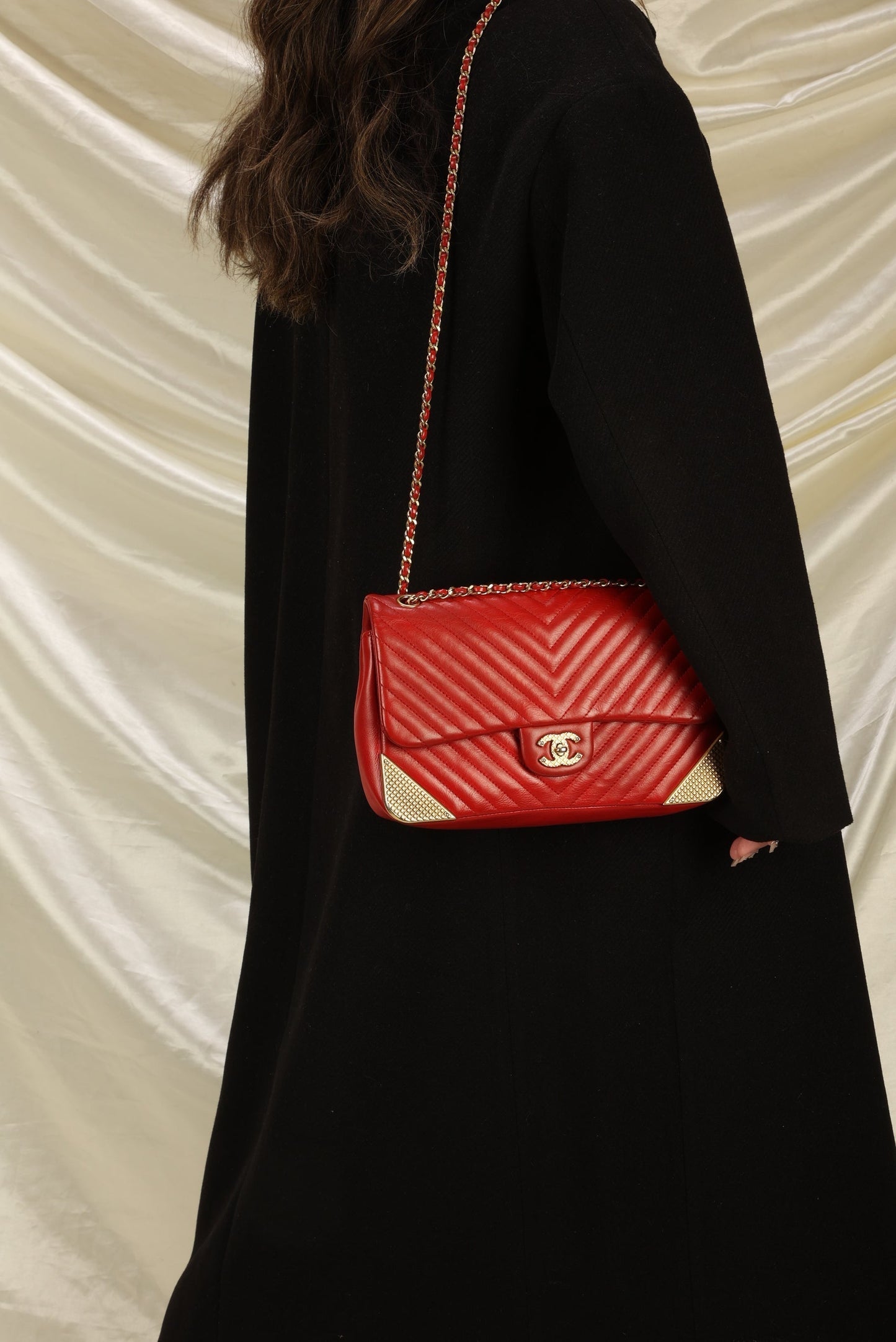 Chanel Rock the Corner Chevron Lambskin Half Flap