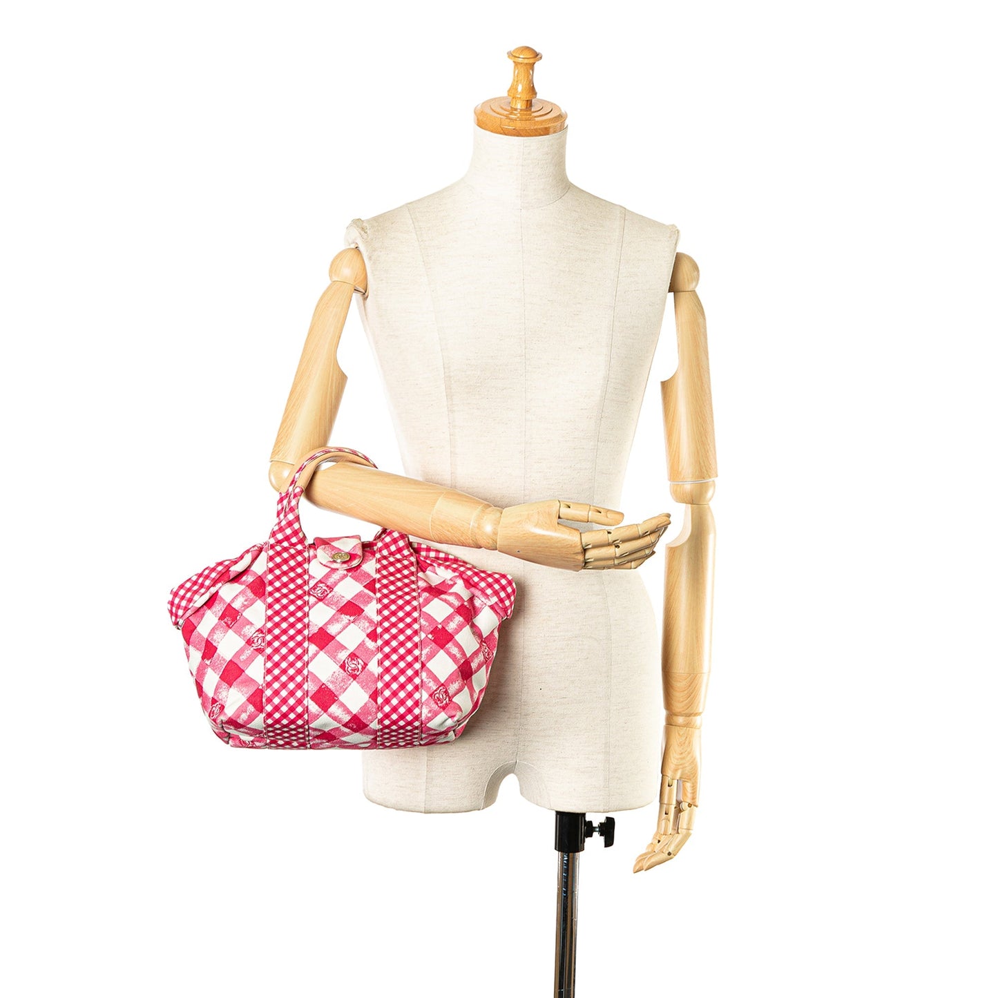 Chanel Sac Canvas Gingham Handbag