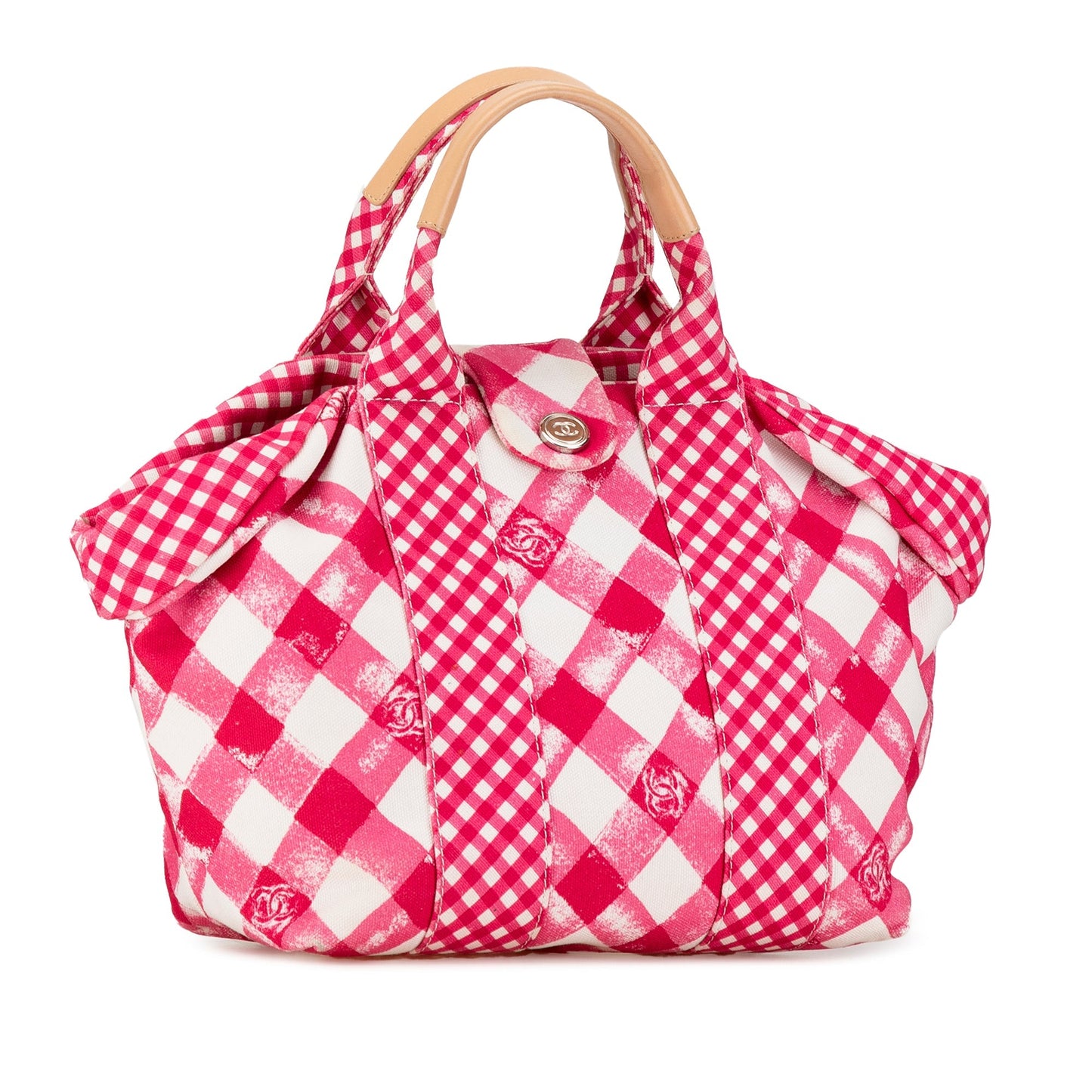 Chanel Sac Canvas Gingham Handbag