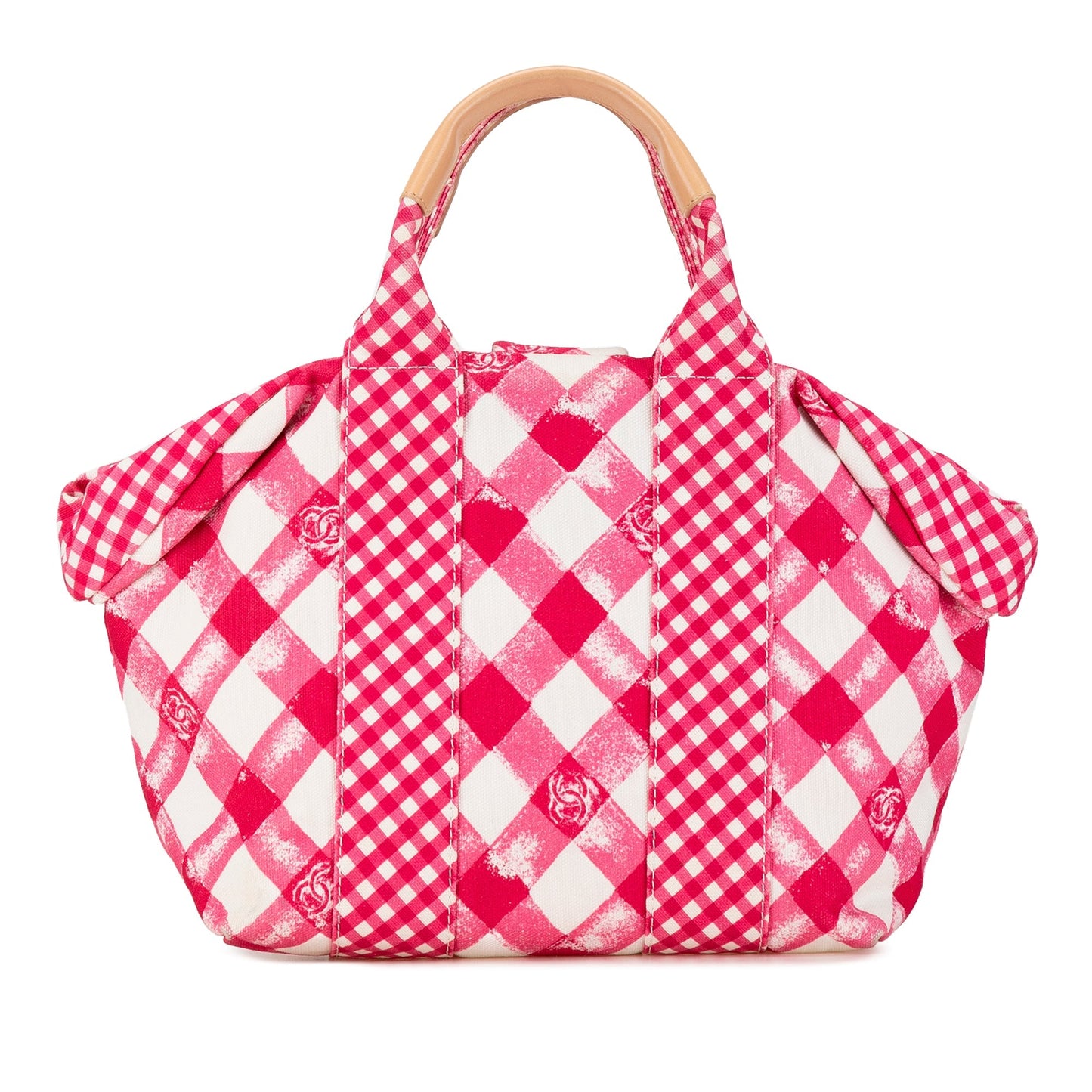 Chanel Sac Canvas Gingham Handbag