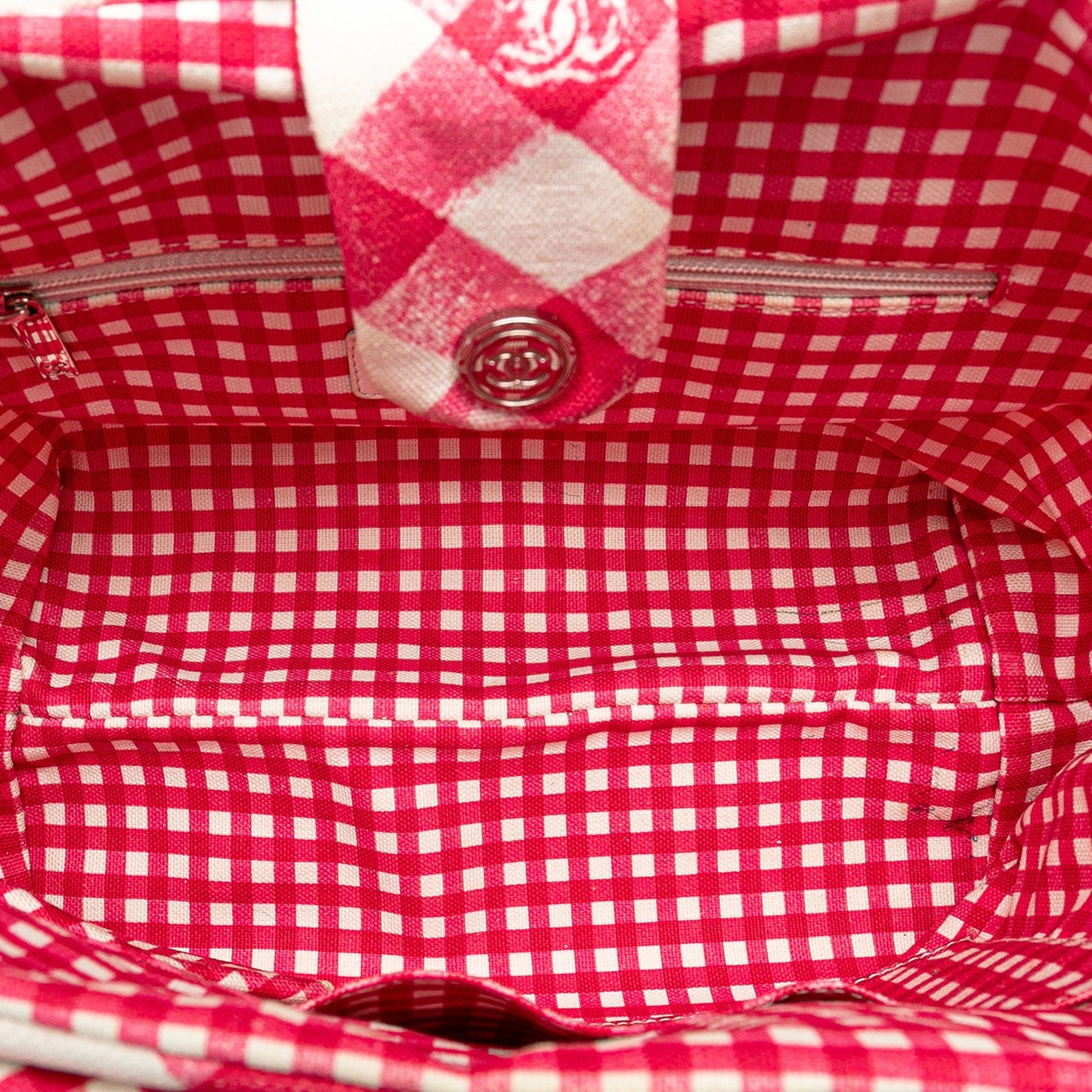 Chanel Sac Canvas Gingham Handbag
