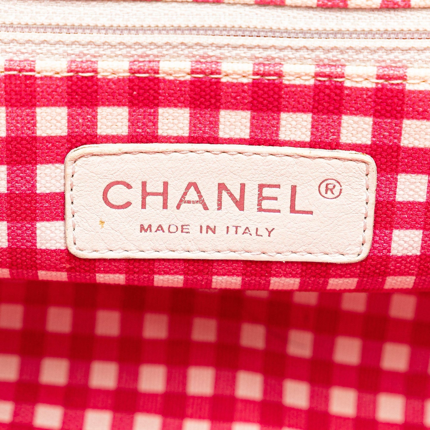 Chanel Sac Canvas Gingham Handbag