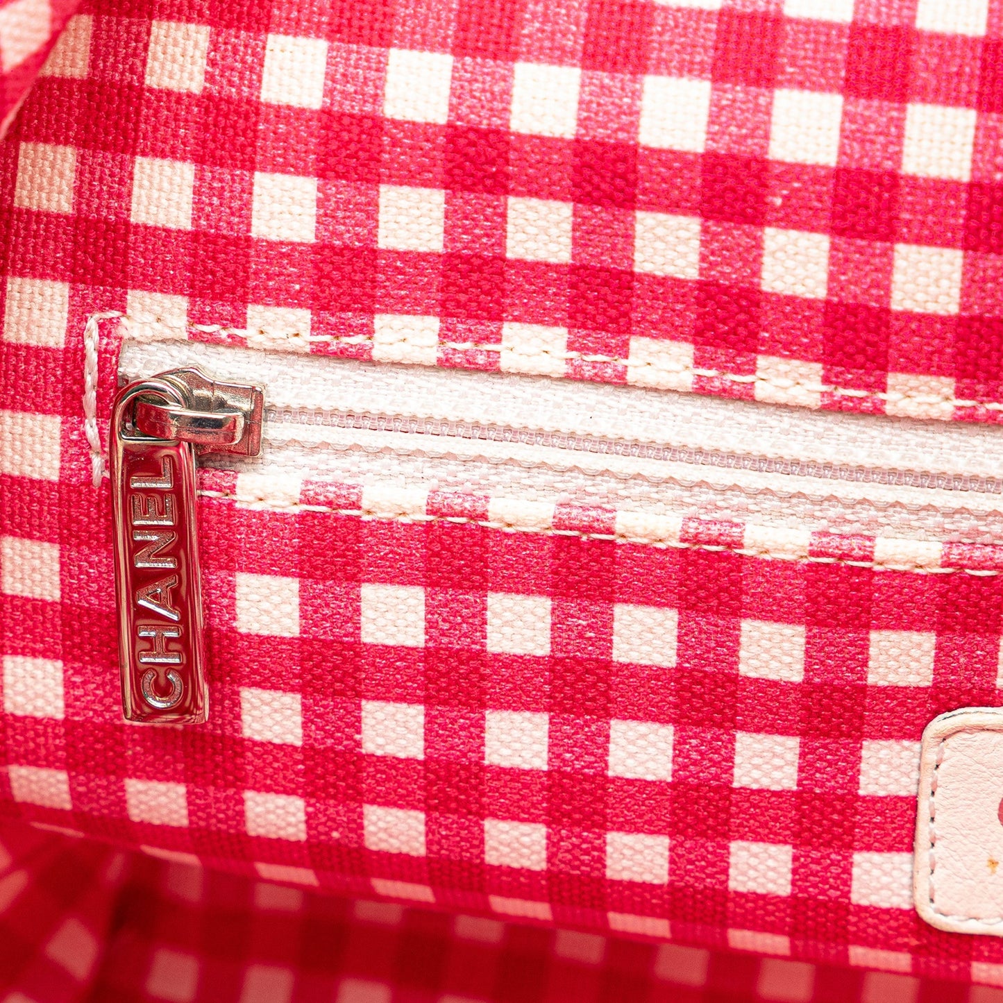 Chanel Sac Canvas Gingham Handbag