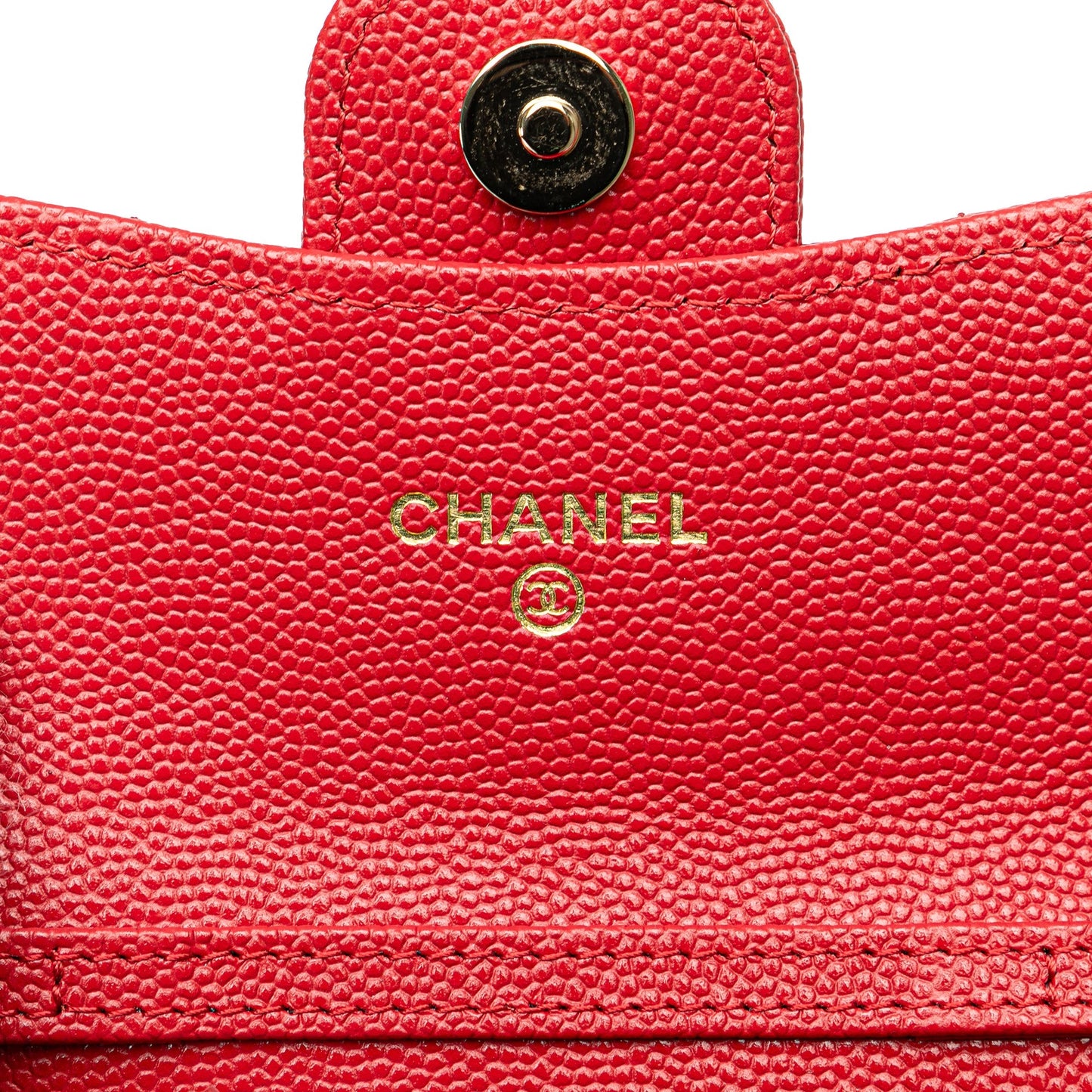 Chanel Sac CC Quilted Caviar Flap Card Holder on Chain